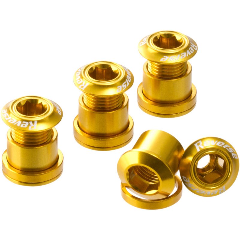 Produktbild von Reverse Components Kettenblattschrauben Aluminium 7mm - gold