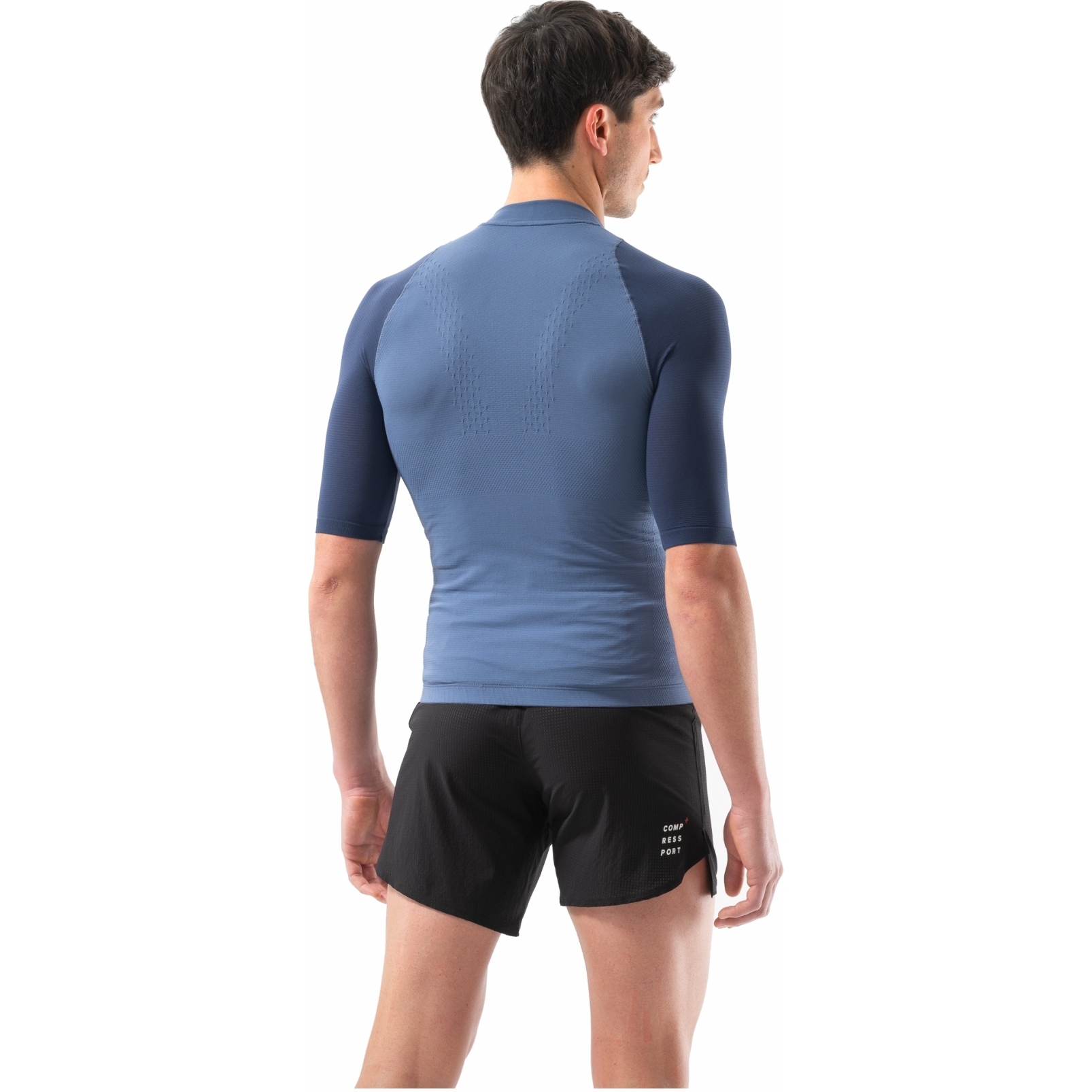 Compressport Camiseta de Manga Corta Hombre Trail Racing Postural  indigo/blues