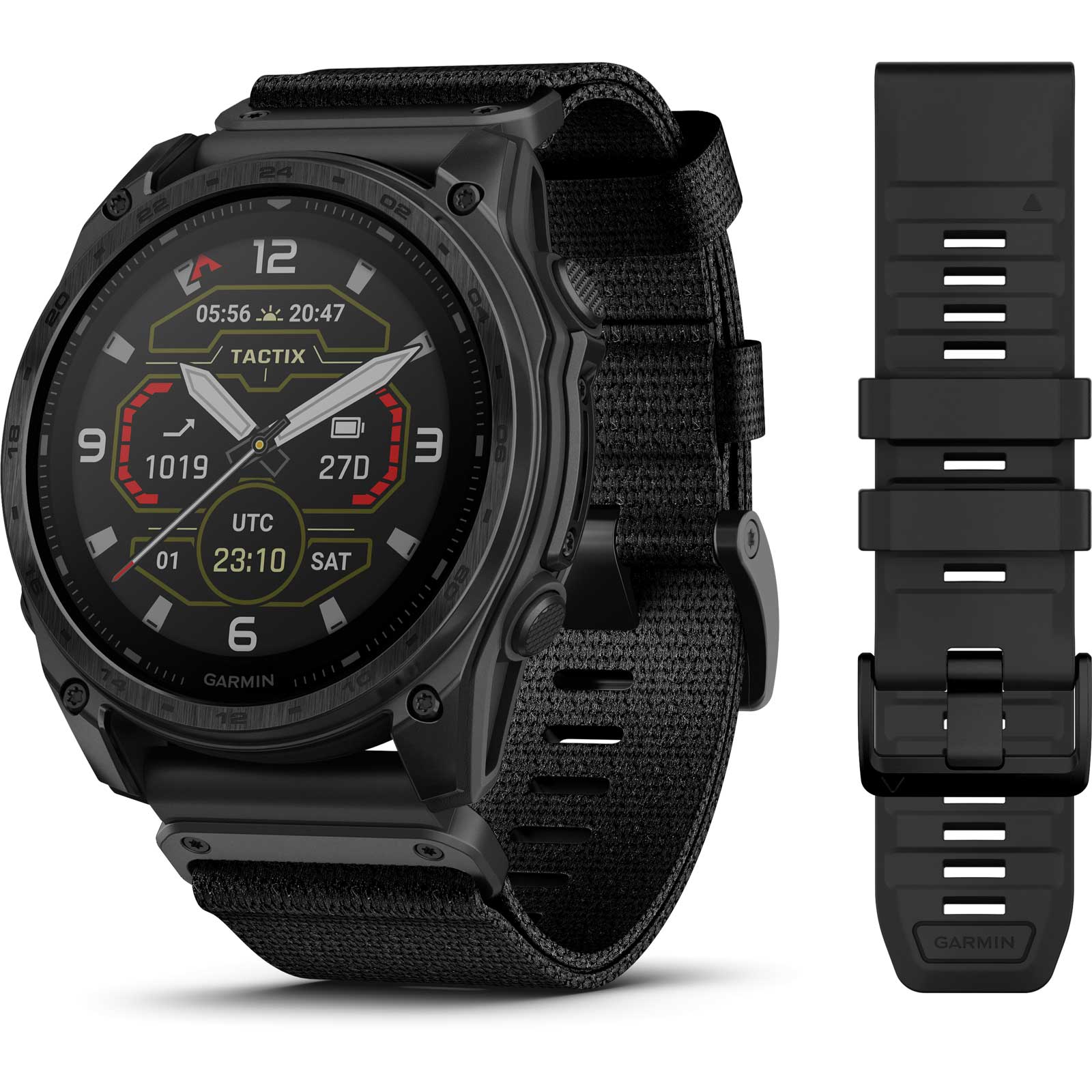 Produktbild von Garmin tactix 8 Solar GPS Smartwatch - 51mm - Schwarz/Dunkelgrau DLC Titan