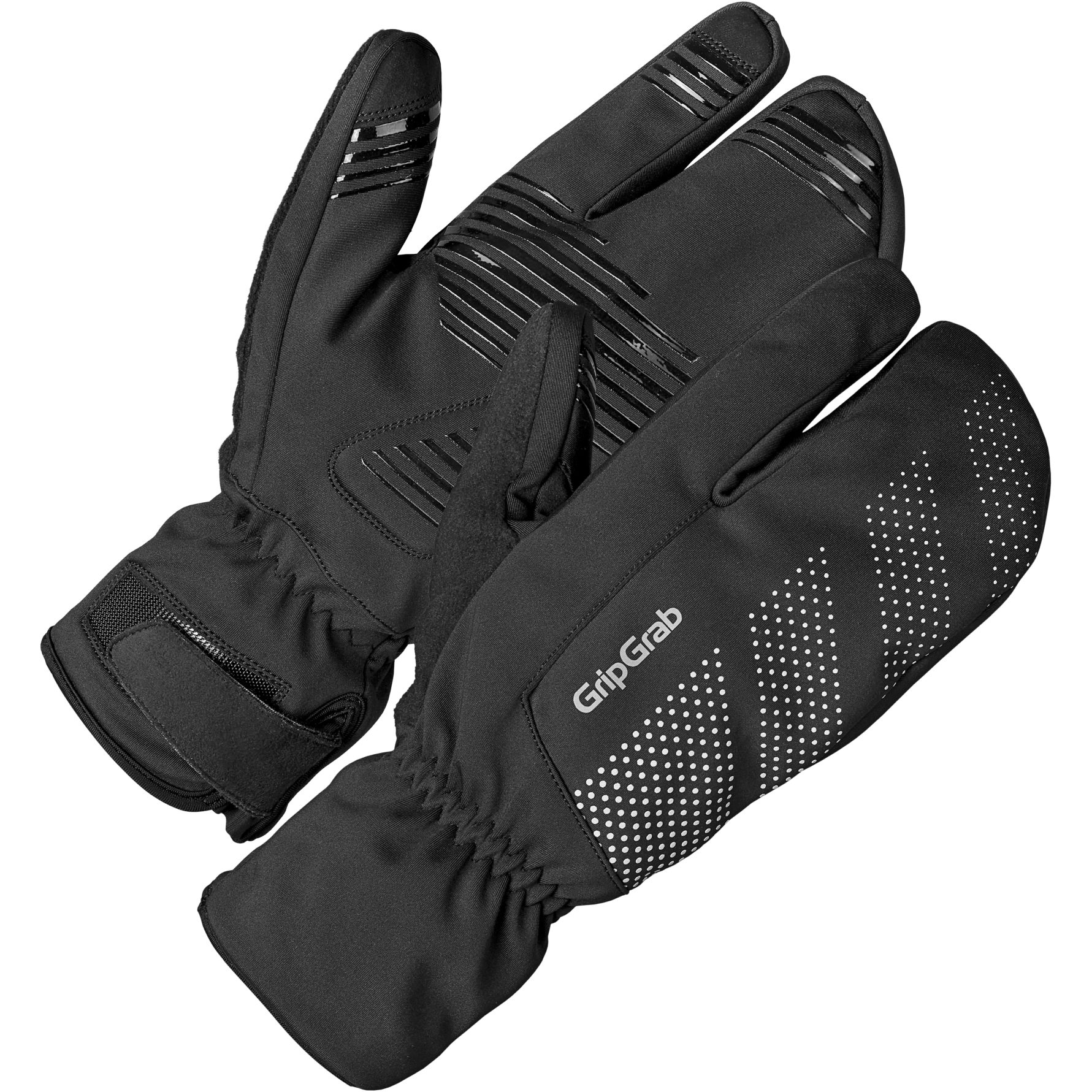 Picture of GripGrab Ride Windproof Deep Winter Lobster Gloves - black