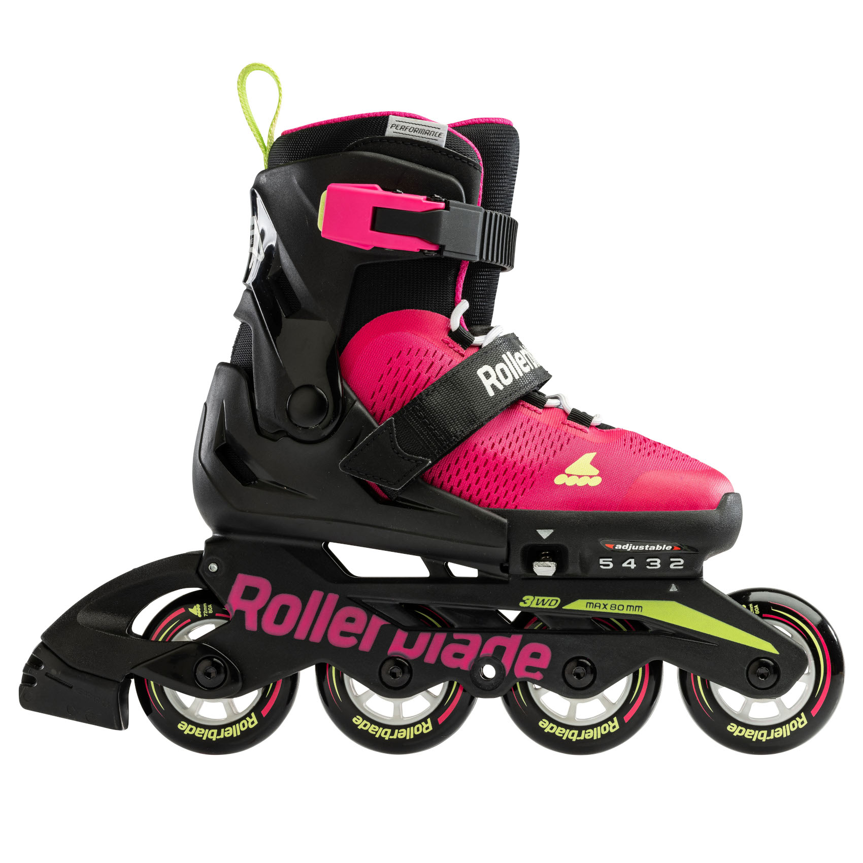 Produktbild von Rollerblade Microblade - Kinder Inlineskates - pink/light green