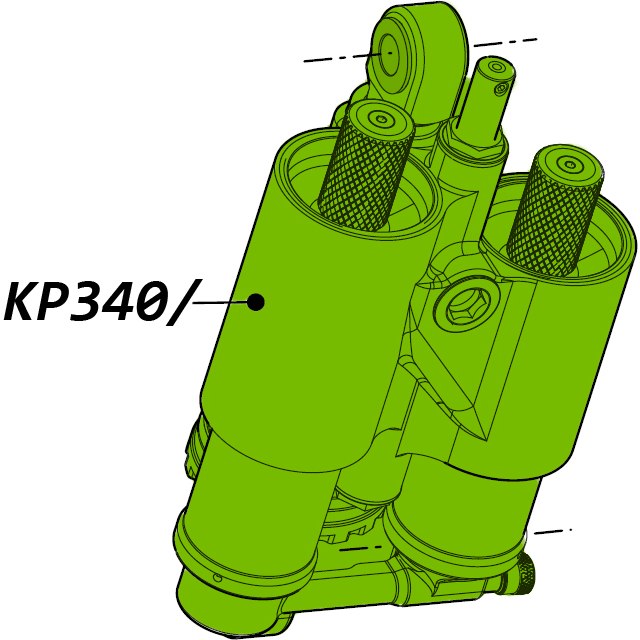 Produktbild von Cannondale KP340/ DYAD RT2 Ersatzdämpfer für Trigger650B - schwarz