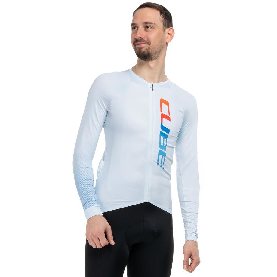 Produktbild von CUBE Road/XC Teamline UV-Schutz Langarmtrikot Herren - blau