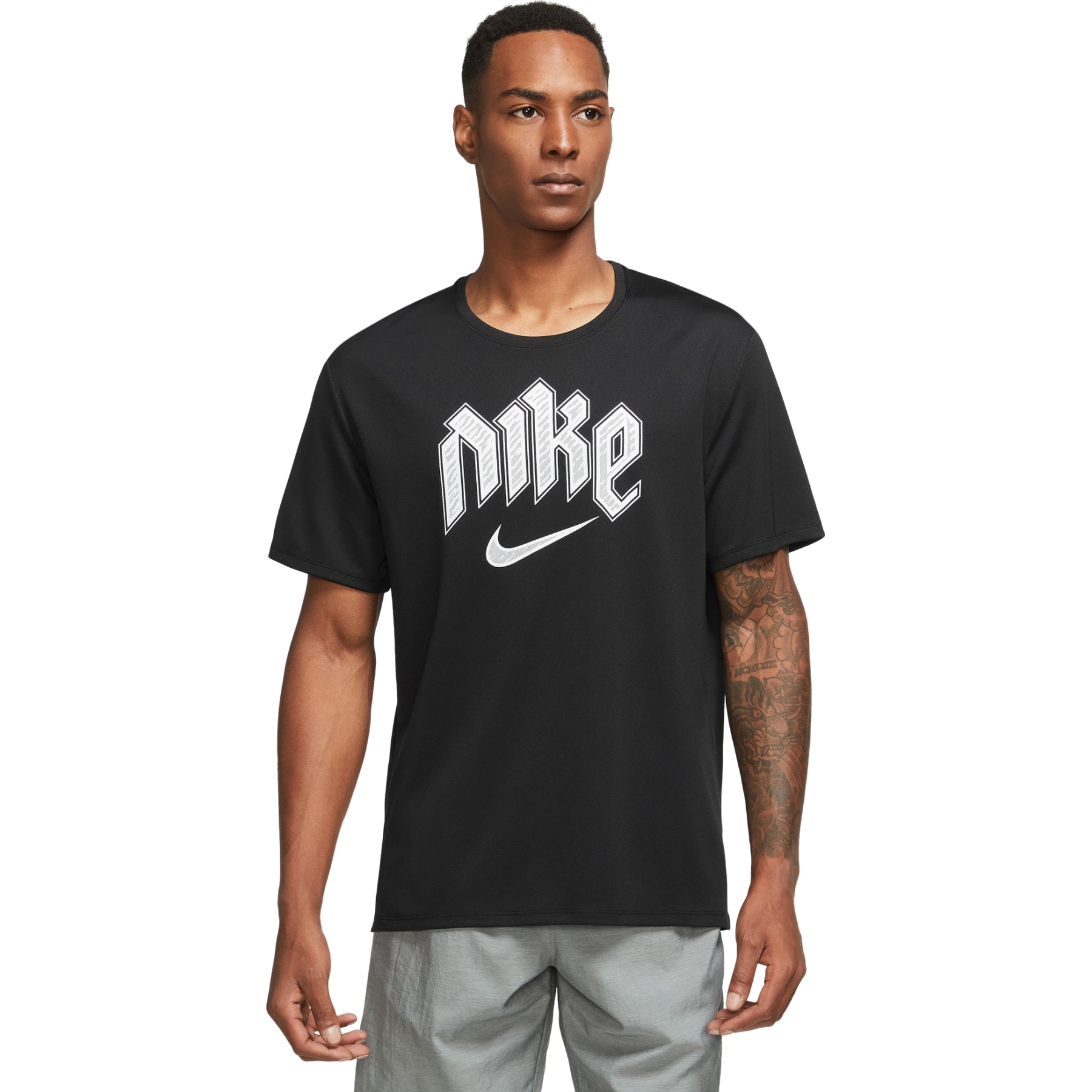 Camiseta Running Hombre Nike Dri-fit Miler Negro