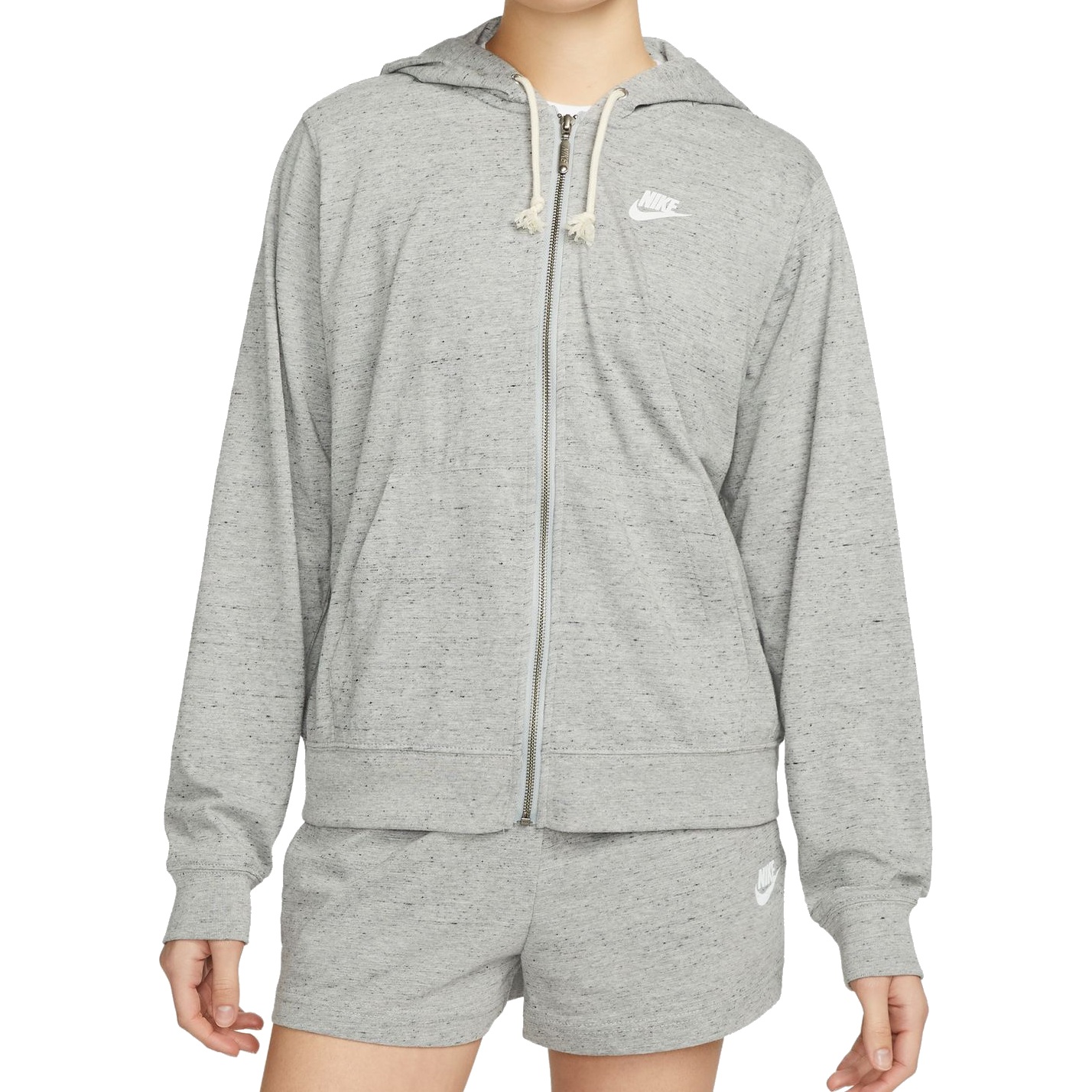 Immagine di Nike Giacca con Cappuccio Donna - Sportswear Gym Vintage - dark grey heather/white DM6386-063