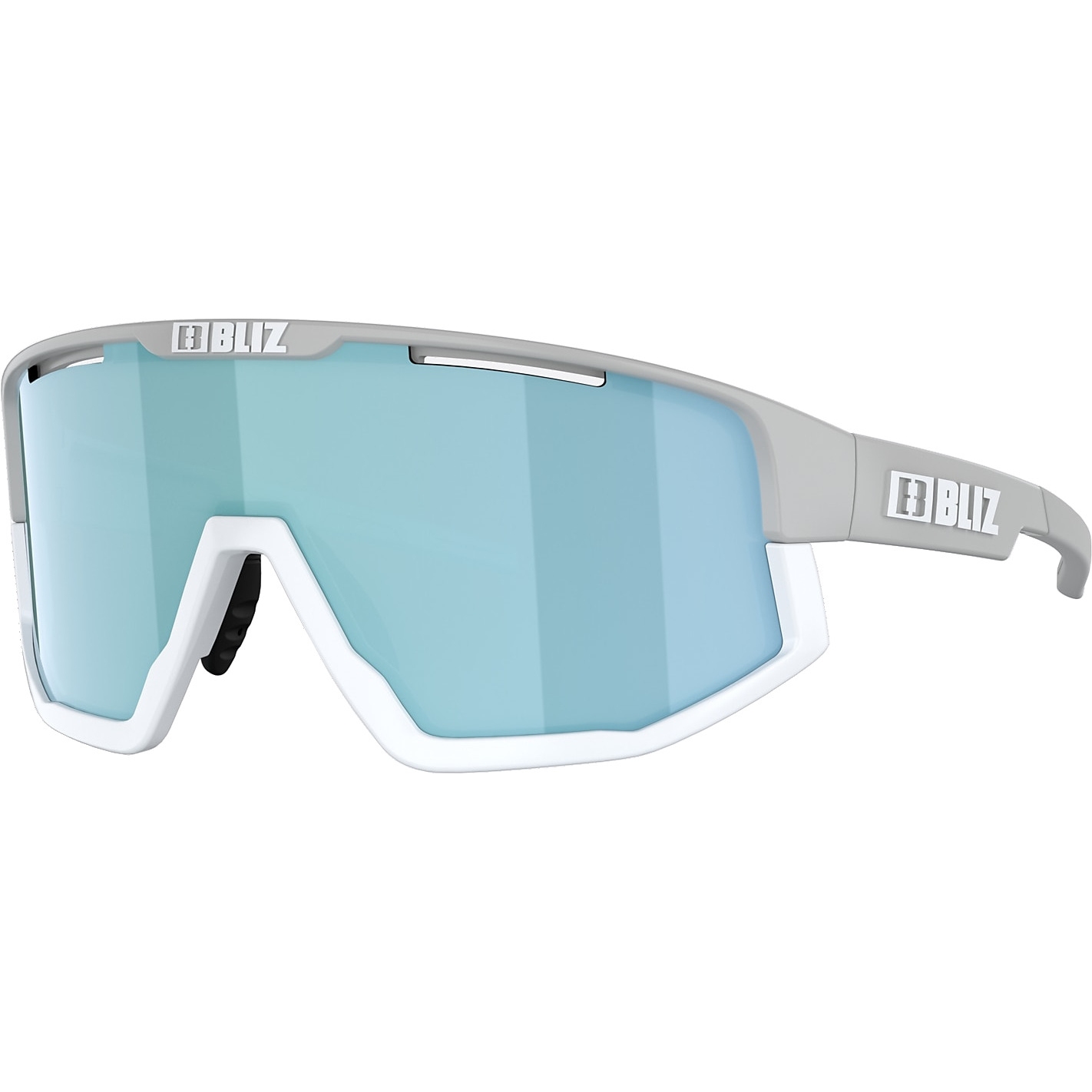 Picture of Bliz Fusion Glasses - Matt Light Grey / Smoke Mirror Ice Blue