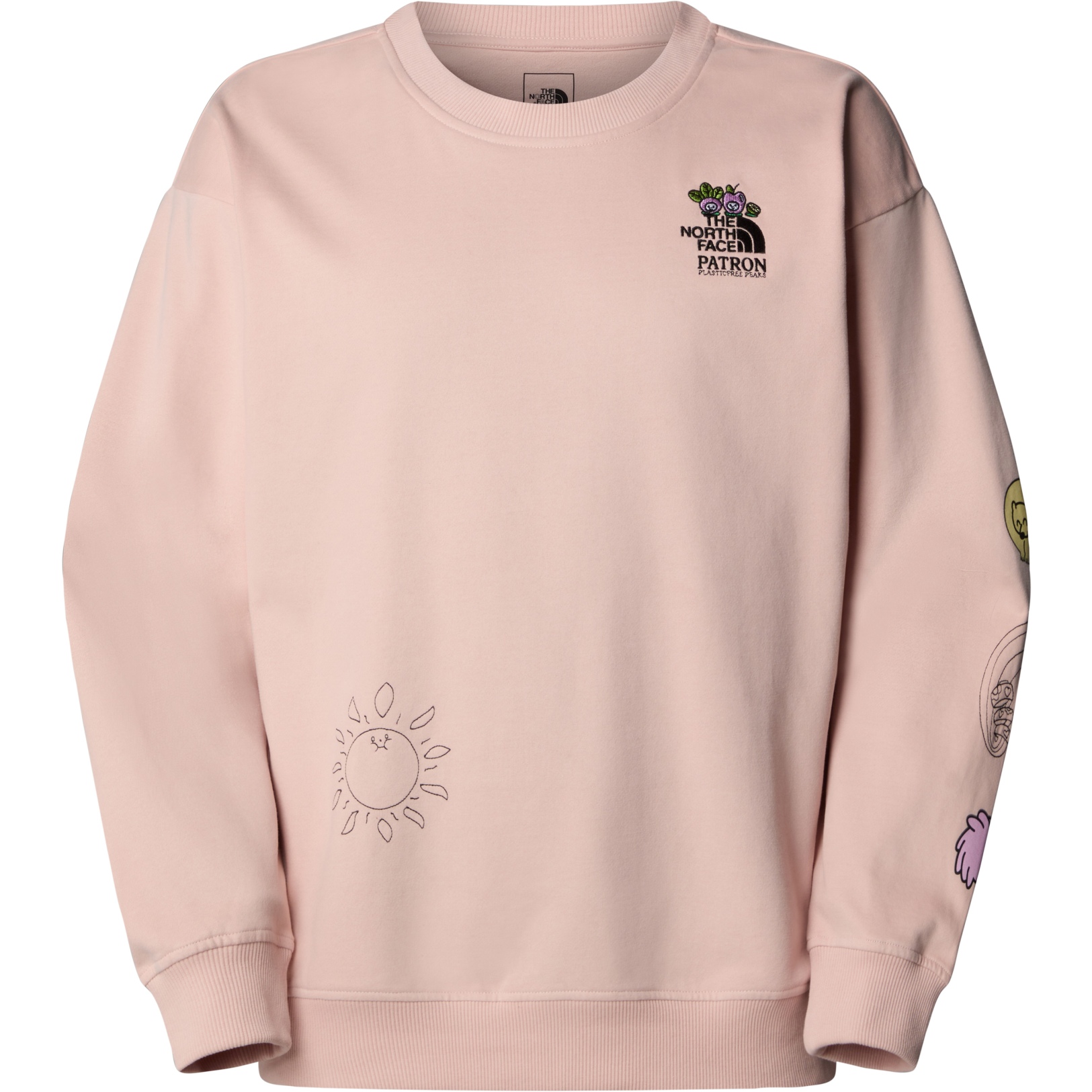 Image of The North Face Mountain Cleanup Oversized Sweatshirt Unisex - Pink Moss