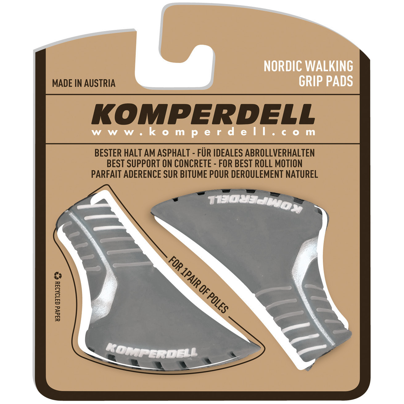 Picture of Komperdell Nordic Walking Pads (Pair) - grey/silver