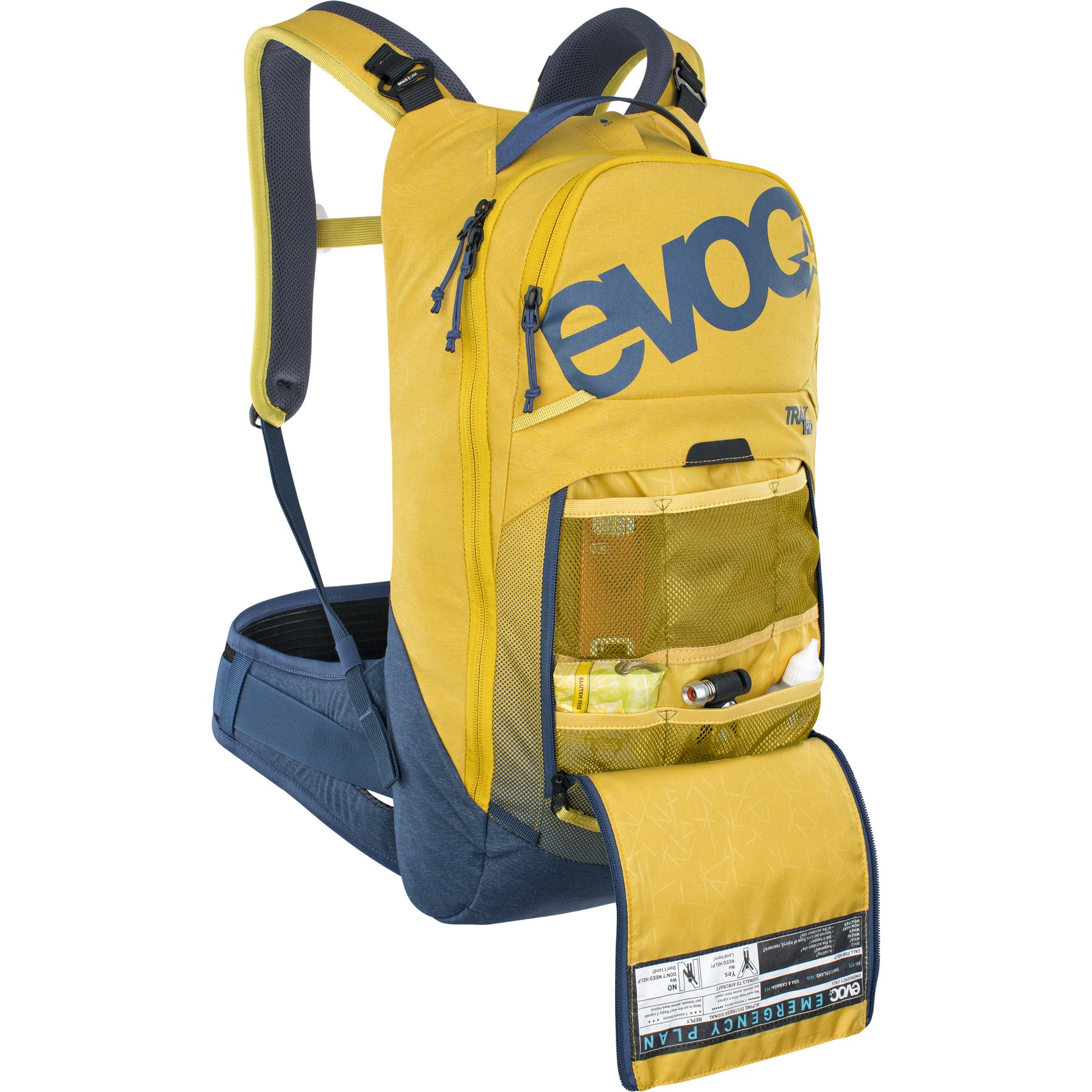EVOC Trail Pro 10L Protector Backpack Curry Denim BIKE24