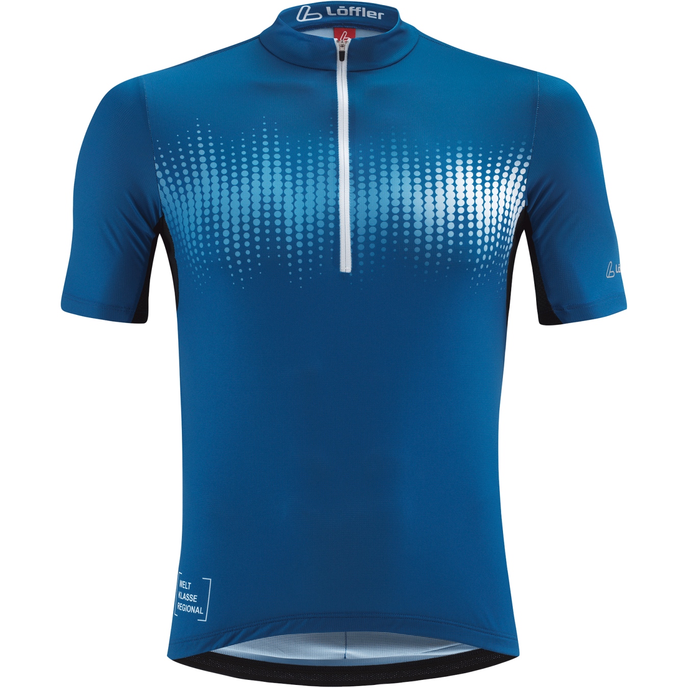Мужская велосипедная майка Löffler Pulse Mid Half Zip - marin 452 blue