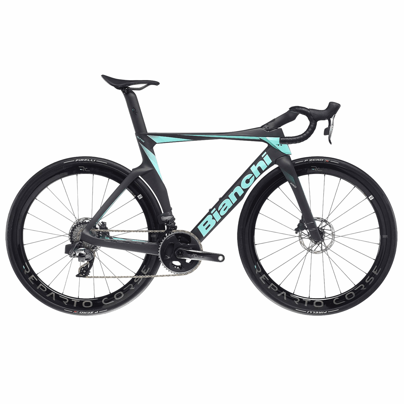 Picture of Bianchi OLTRE PRO - Force AXS - Carbon Road Bike - 2025 - graphite / CK16 full matt
