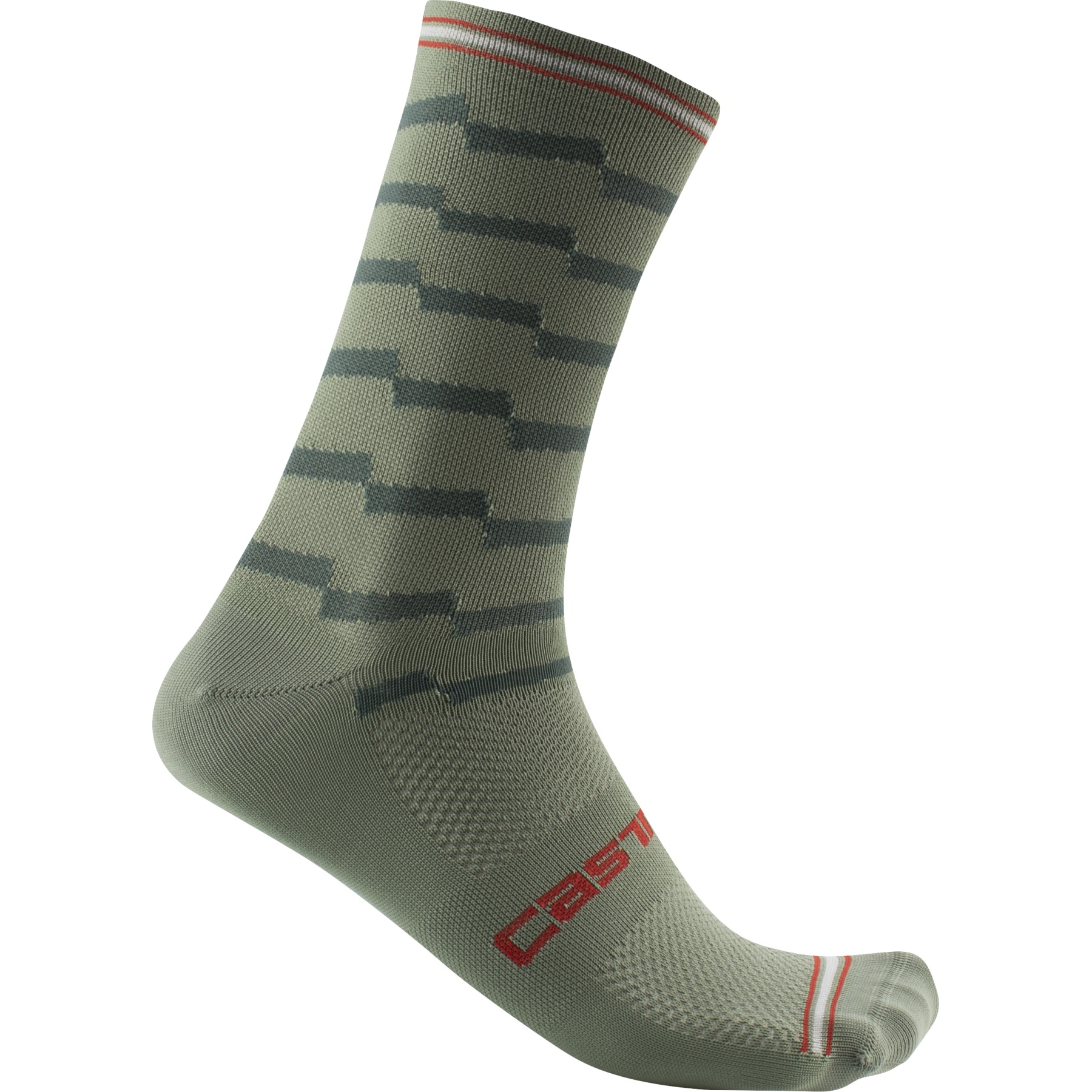 Picture of Castelli Unlimited 18 Socks - defender green 346