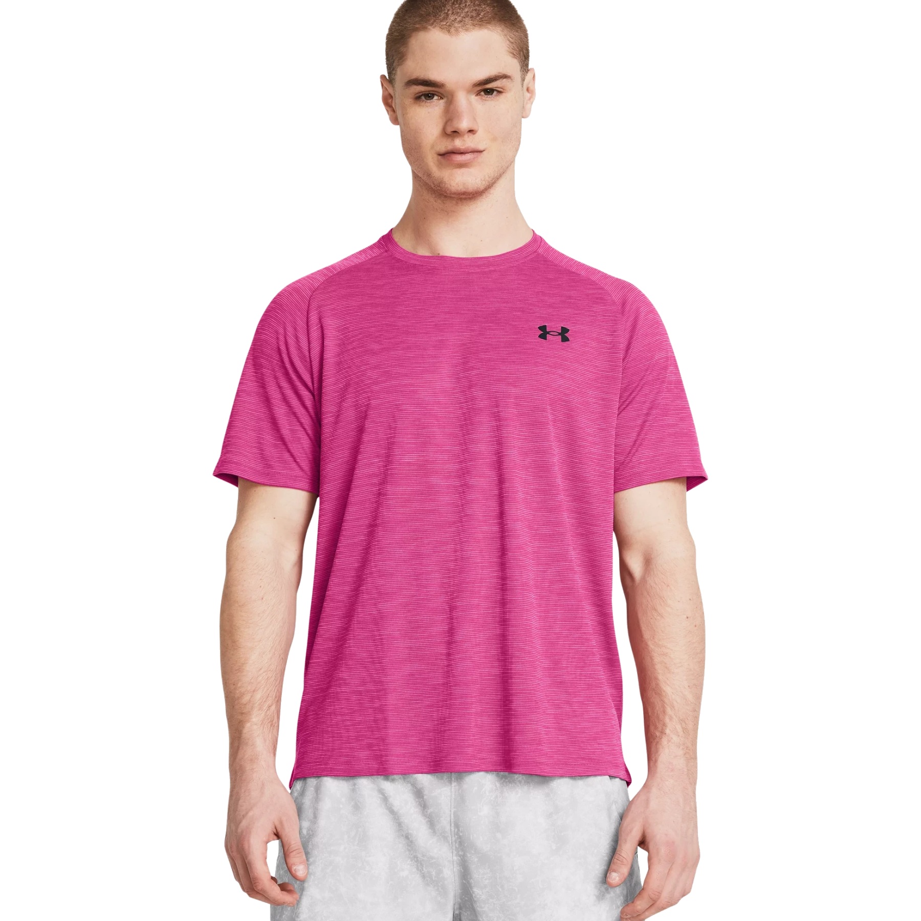 Picture of Under Armour UA Tech™ Textured Short Sleeve Shirt Men - Astro Pink/Black