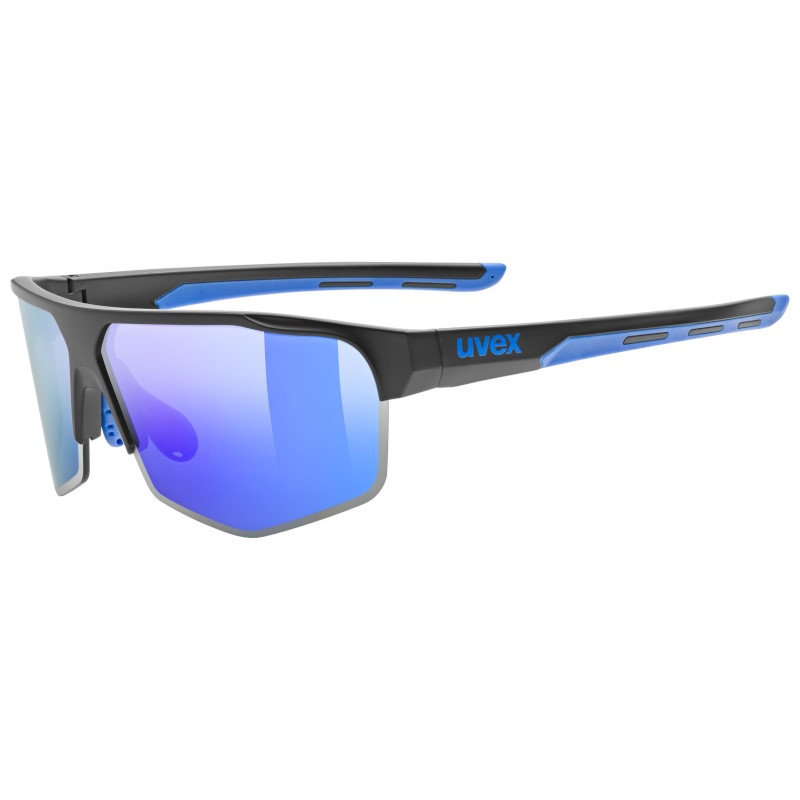 Produktbild von Uvex axos set Brille - black matt/mirror blue + clear