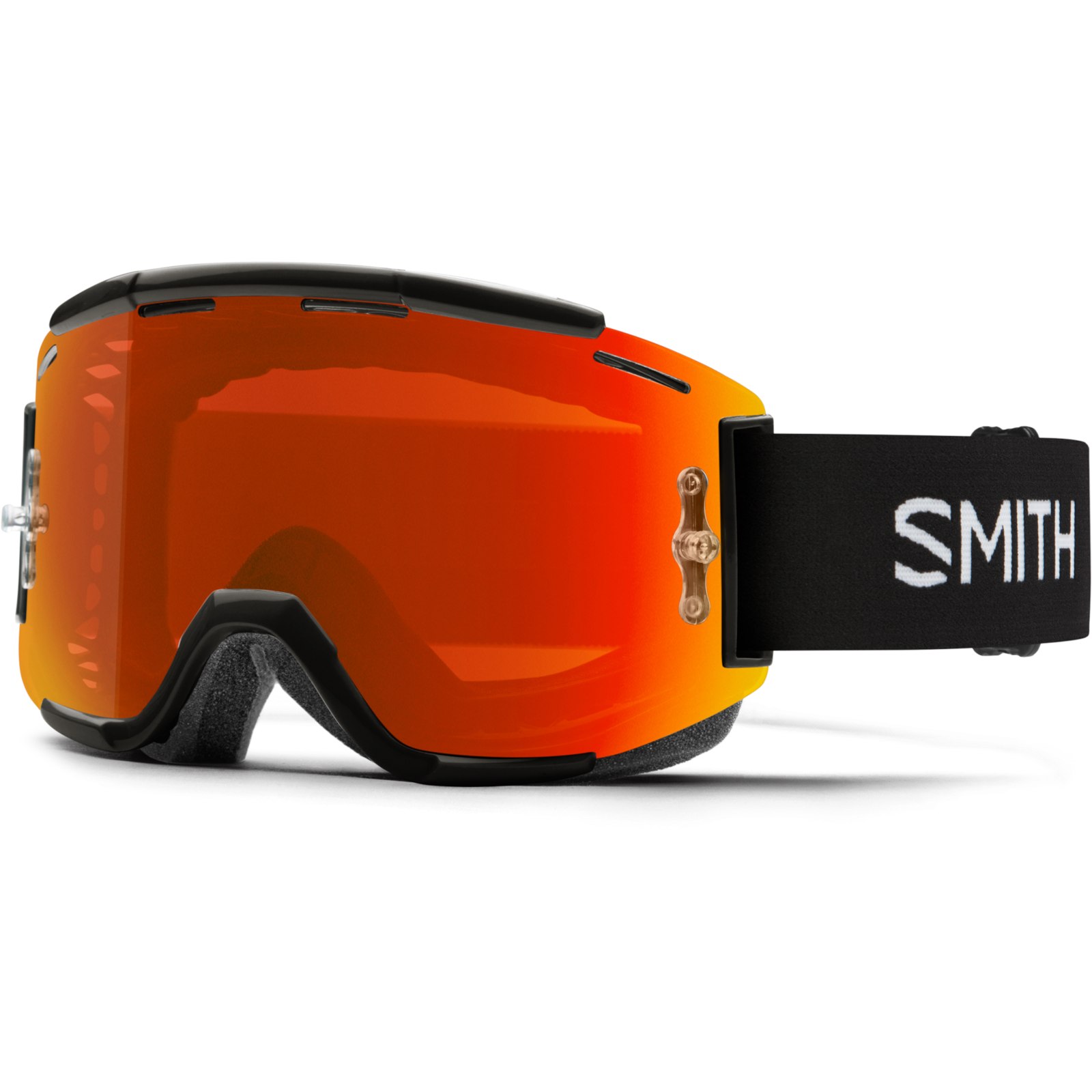 Productfoto van Smith Squad MTB Goggle - Black / ChromaPop Everyday Red Mirror + Clear