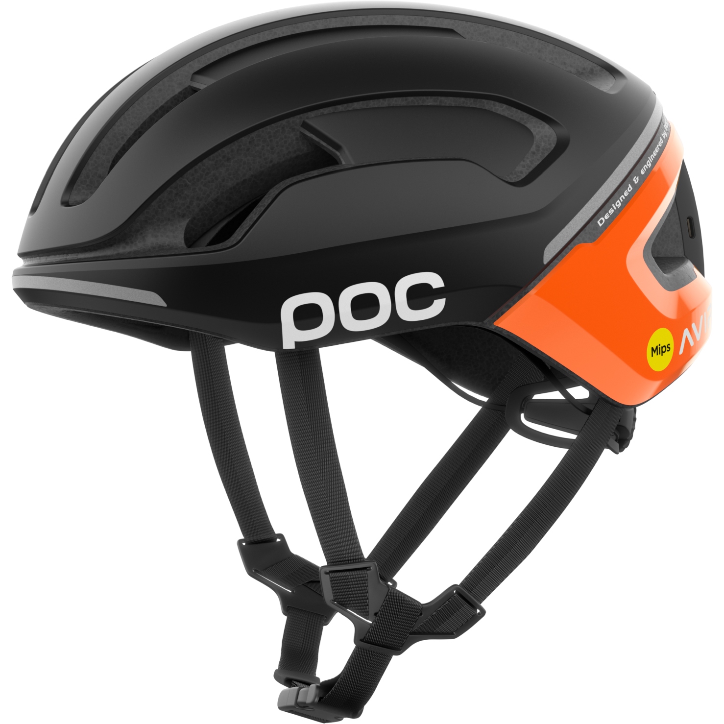 Picture of POC Omne Beacon MIPS Helmet - 8375 Fluorescent Orange AVIP/Uranium Black Matt