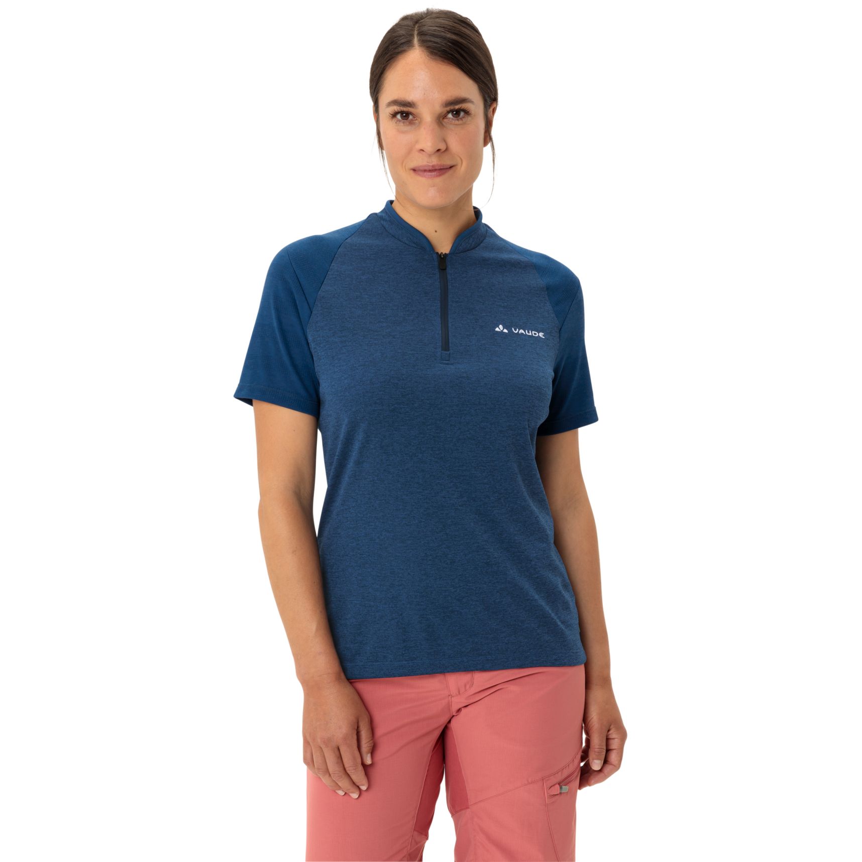 Produktbild von Vaude Tamaro Half Zip IV Kurzarmshirt Damen - dark sea