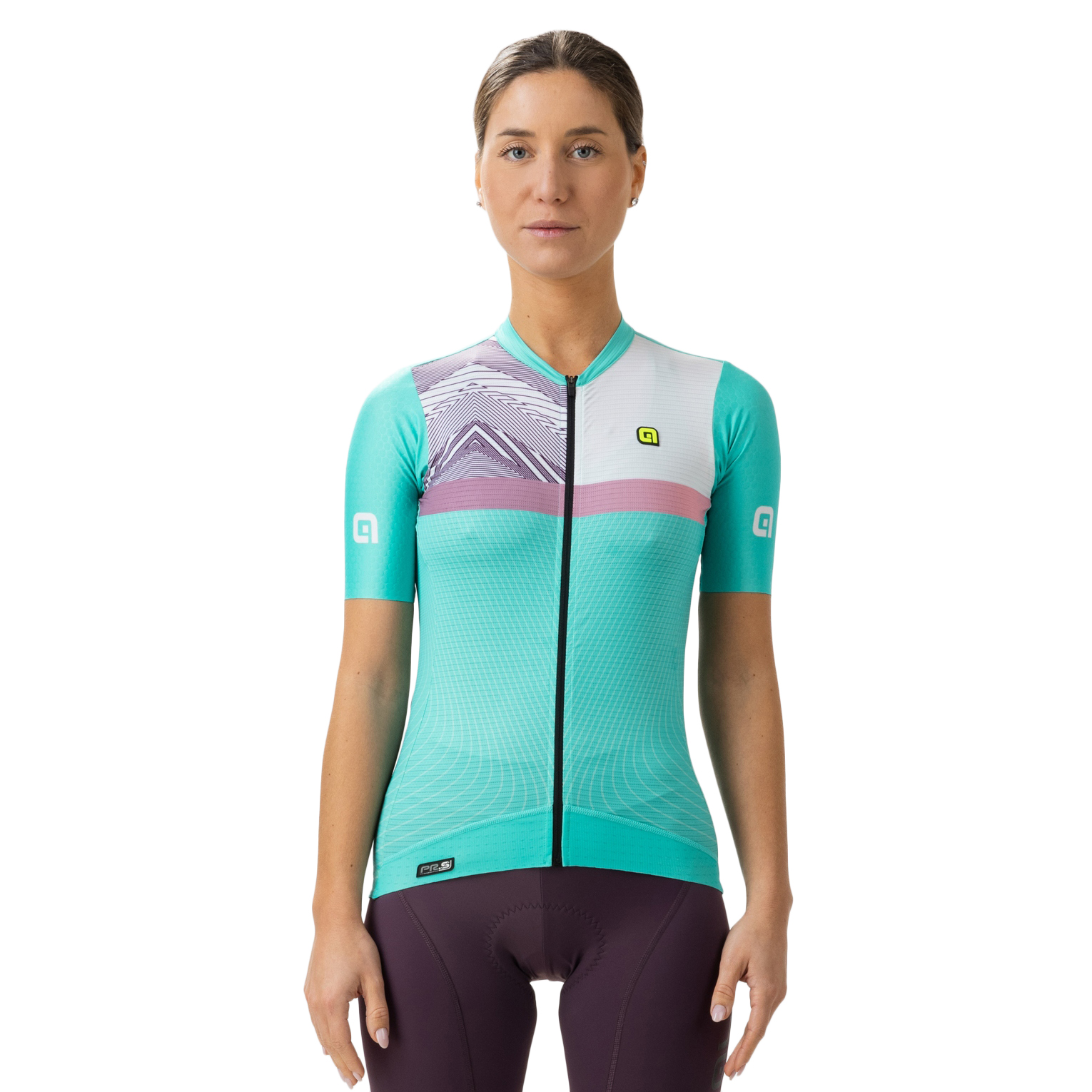 Picture of Alé PR.S Zig Zag Lady Short Sleeve Jersey - turquoise