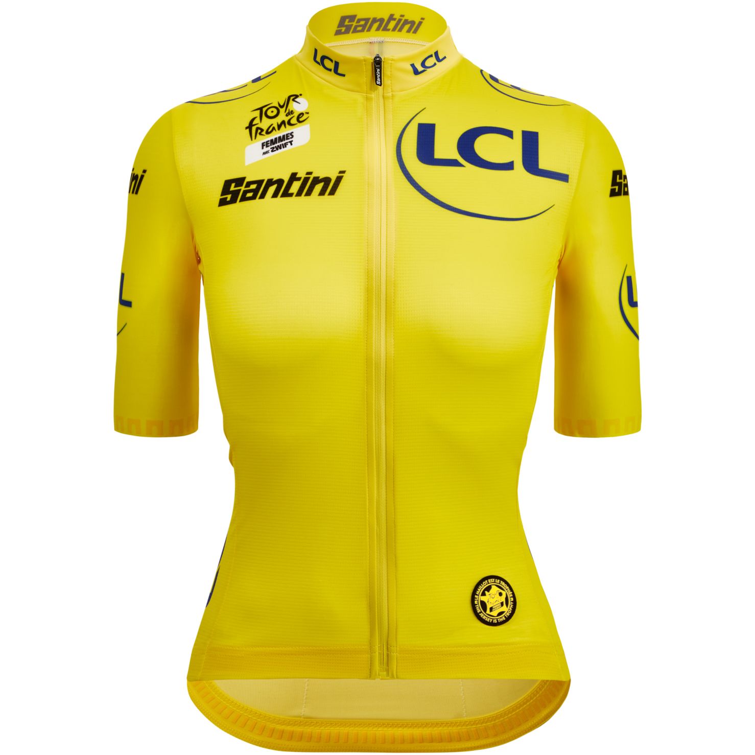 Женская майка лидера генеральной классификации Santini - Tour de France Femmes из коллекции Avec Zwift™ 2025 - RE971L75CTDFLDER - желтая GI