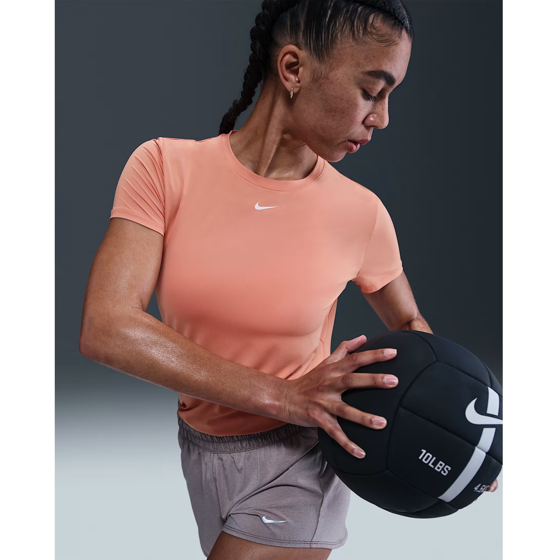 ★ Nike★ One Classic Dry Fit Short Sleeve Top W Apricot Ag Nike One Classic Dri-FIT Short Sleeve Top Women - apricot