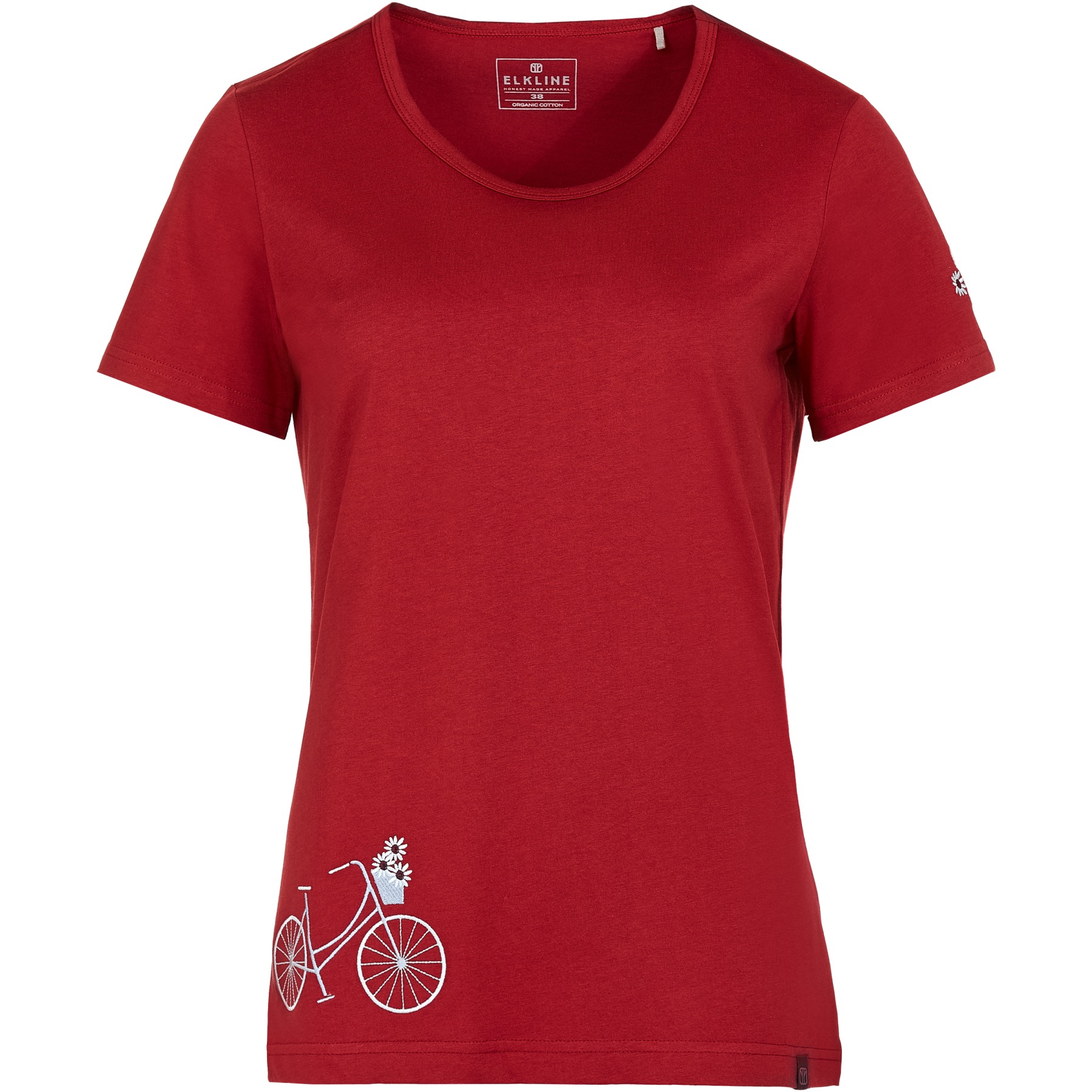 Produktbild von Elkline FLOWER BIKE Damen T-Shirt - oxbloodred