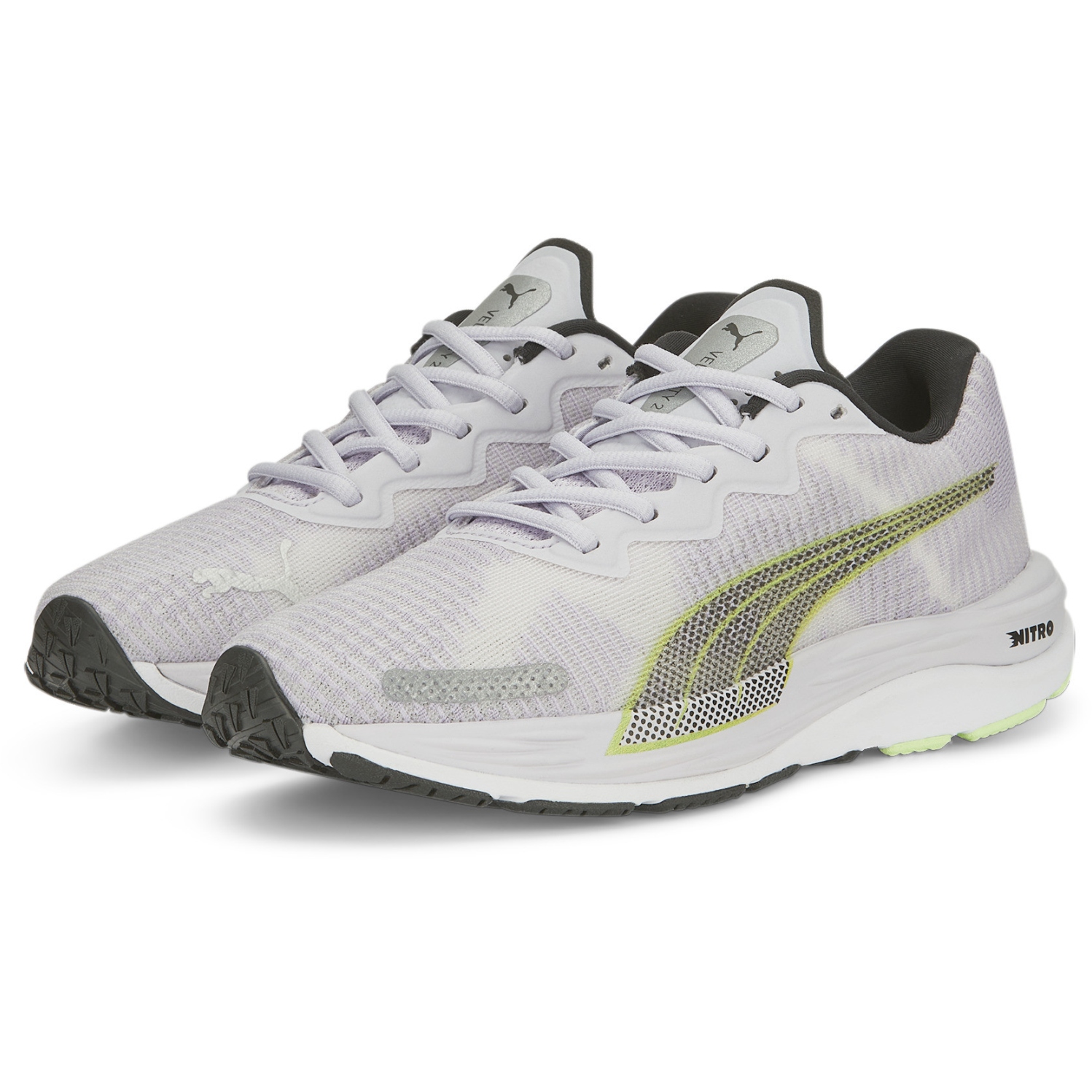 Picture of Puma Velocity Nitro 2 Fade Running Shoes Women - Spring Lavender-Puma Black-Fizzy Lime