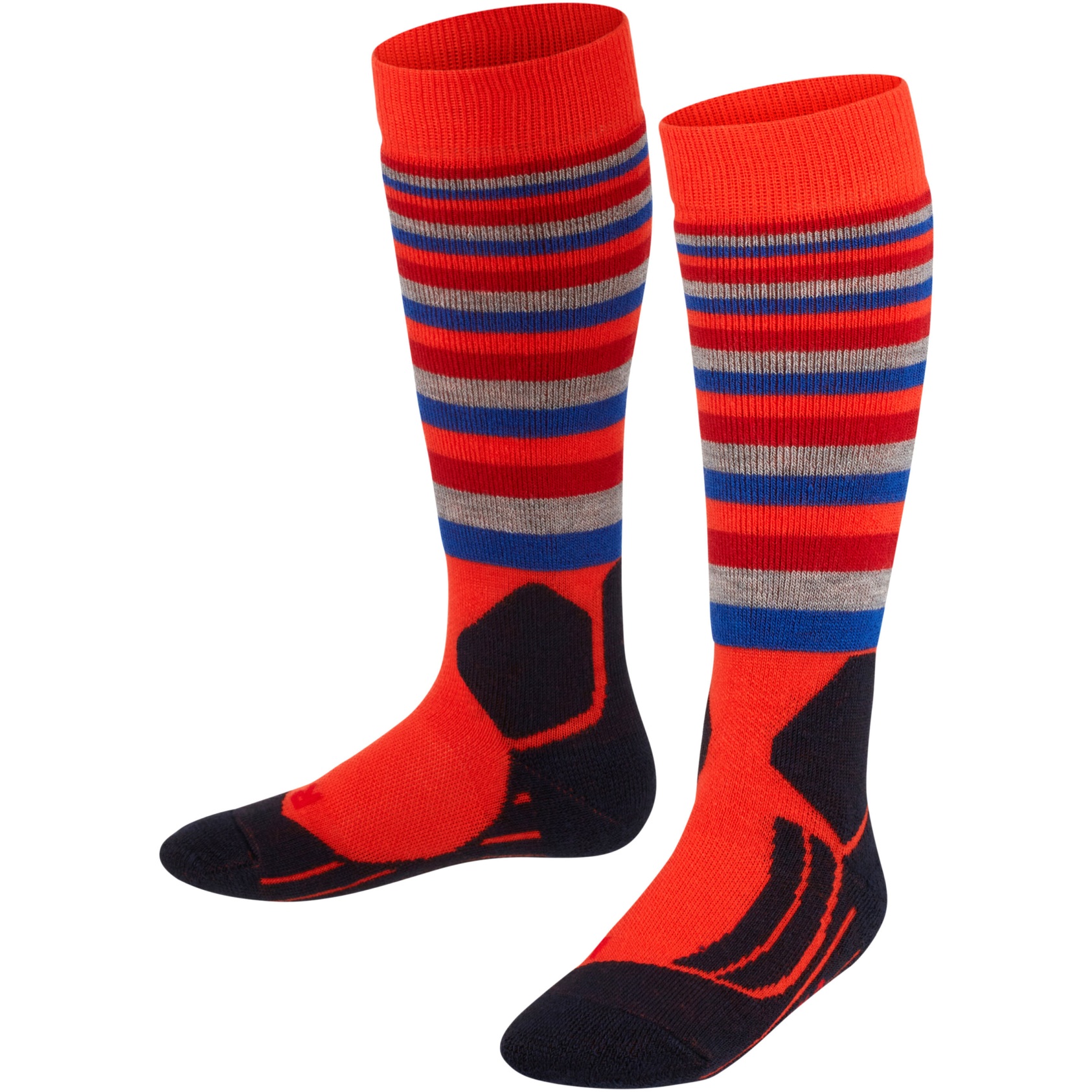 Picture of Falke SK2 Intermediate Stripes Knee-High Ski Socks Kids - samba orange 8182