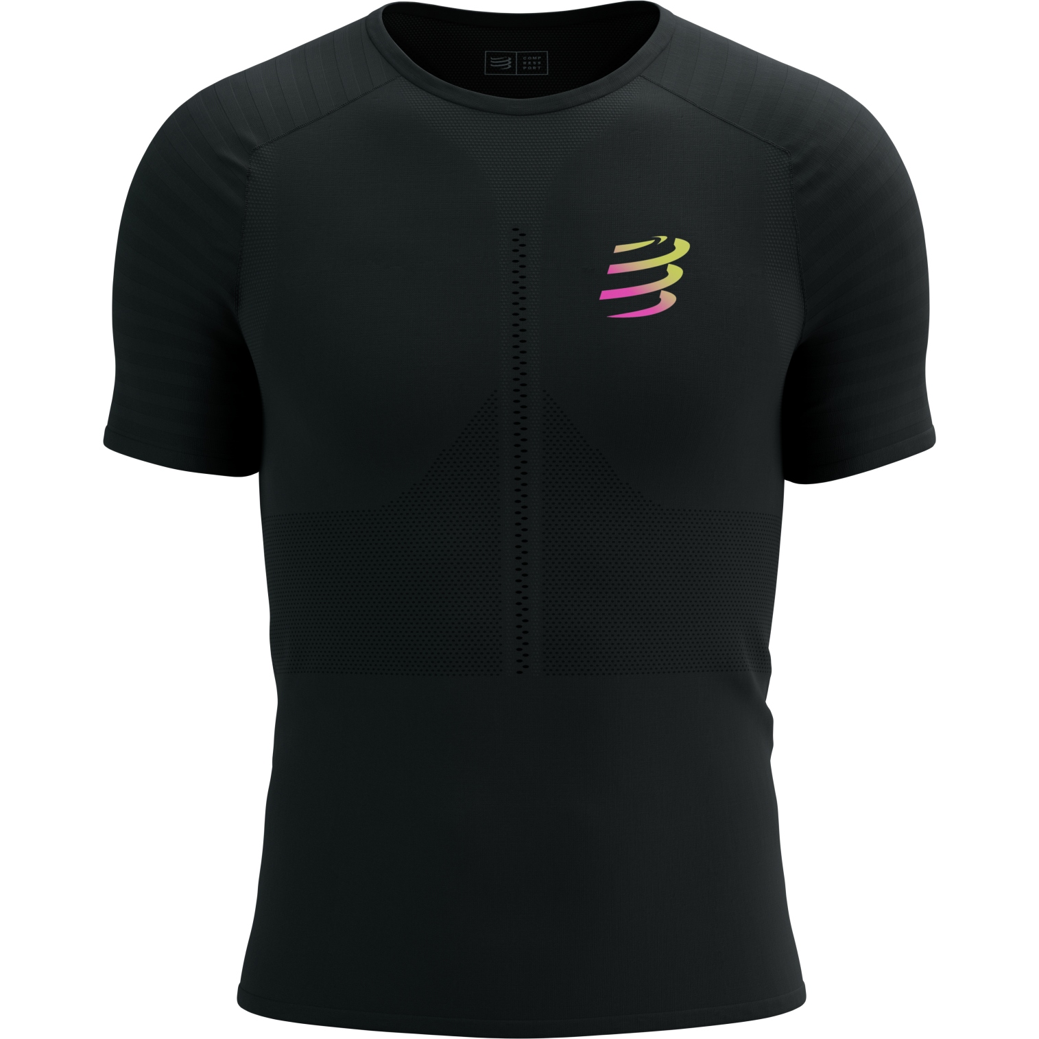 Productfoto van Compressport Racing T-Shirt Heren - black/safety yellow