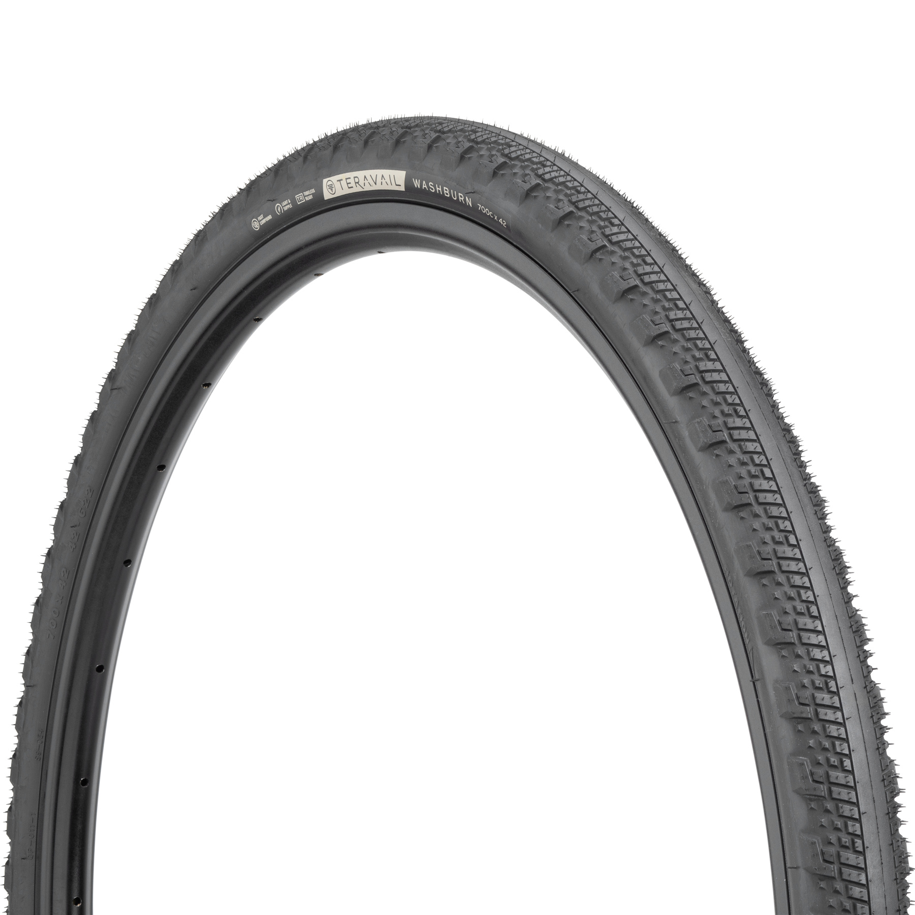 Picture of Teravail Washburn Gravel Folding Tire - Light and Supple - 47-622 | black