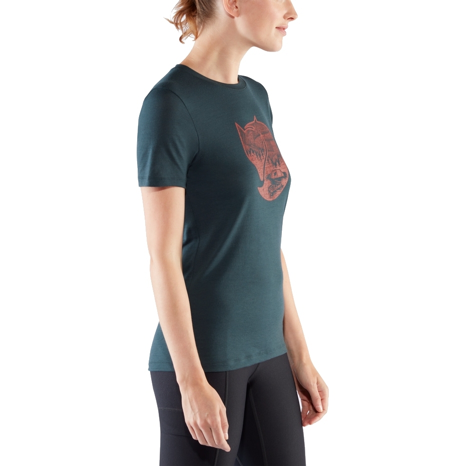 Fjällräven Abisko Wool Fox Shortsleeve Shirt Women - patina  green-terracotta brown