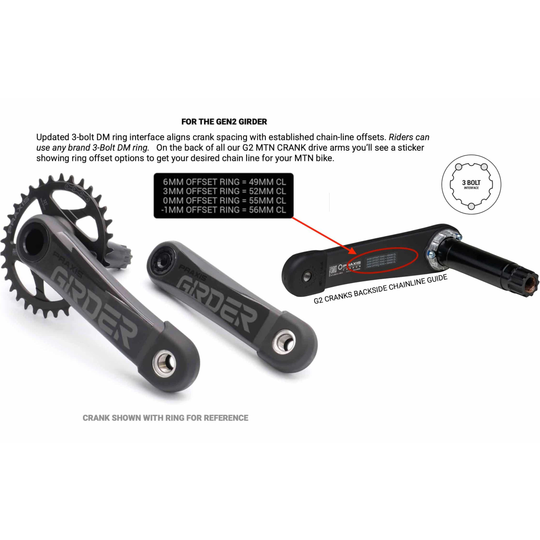 Praxis Works Girder Carbon HD M30 Crank - Gen2 - black | BIKE24