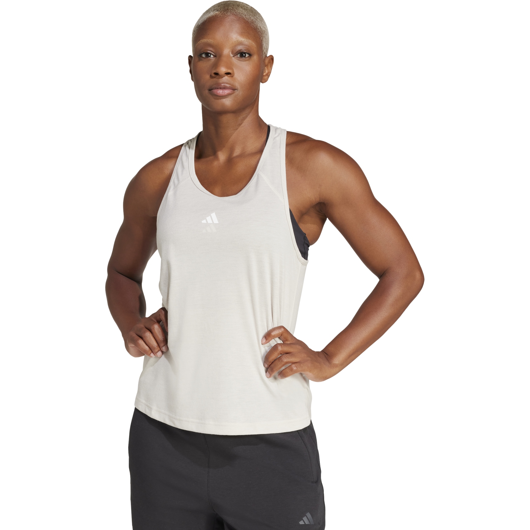 Produktbild von adidas AEROREADY Train Essentials Minimal Branding Oberteil Damen - wonder alumina/white JC9521