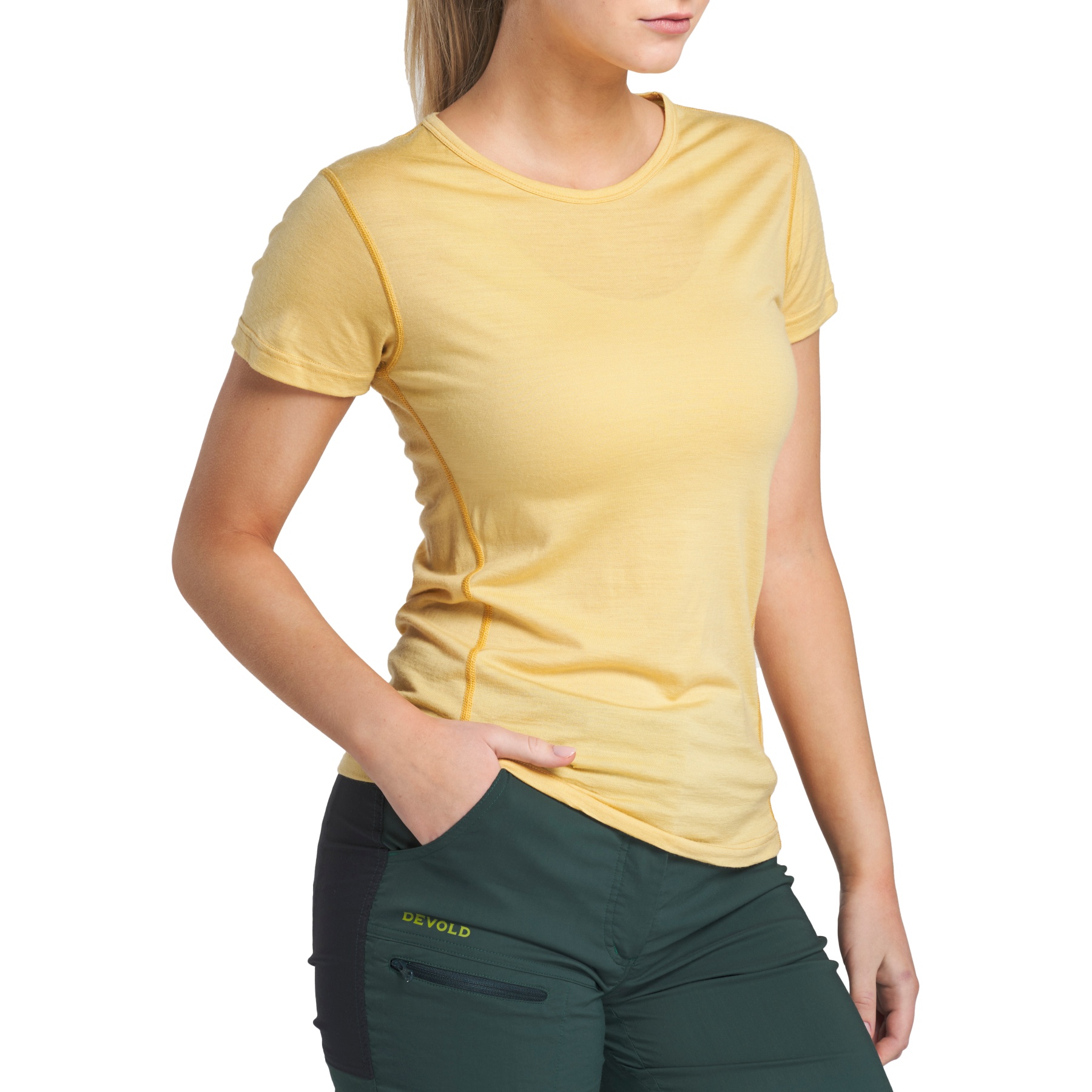 Picture of Devold Breeze Merino 150 T-Shirt Women - 057 Honey