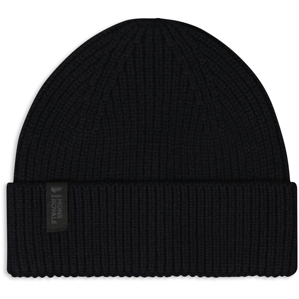 Mons Royale Fjord Merino Beanie - black | BIKE24