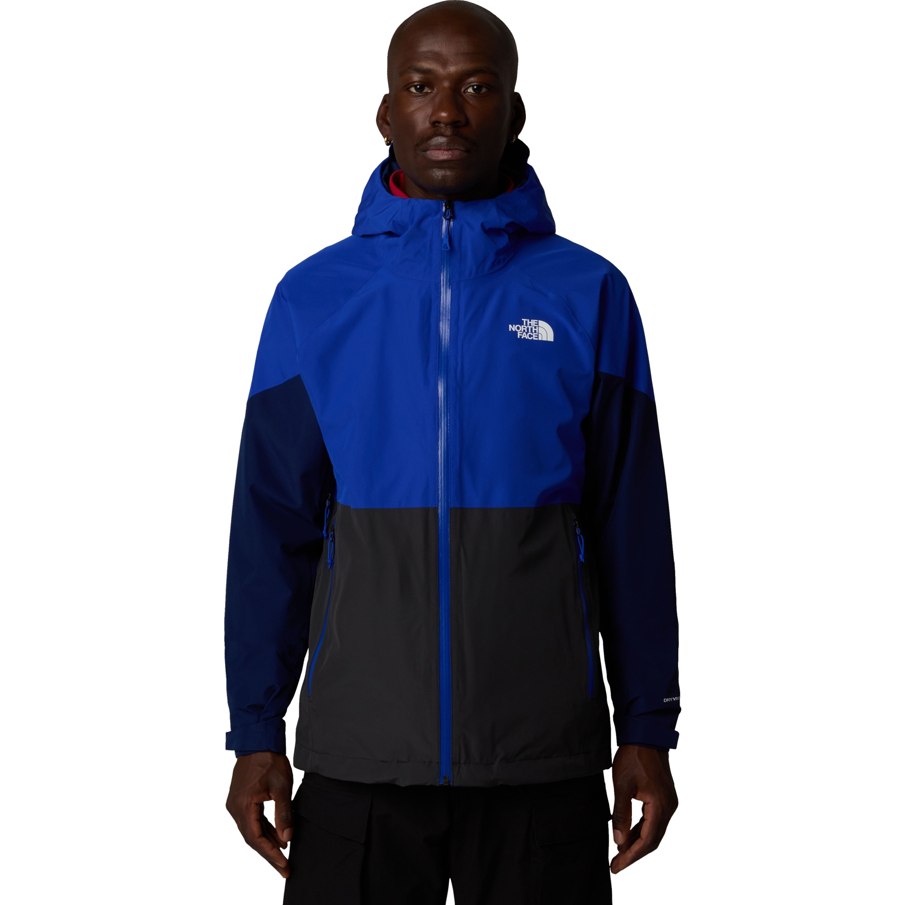 The North Face Lightning Zip In Jacket Men Asphalt Grey TNF Blue Eagle Blue