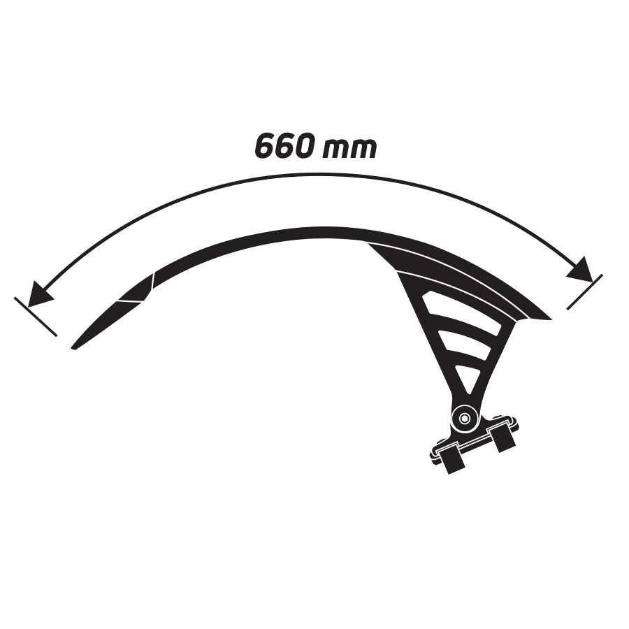 ZÉFAL HR Steckblech Deflector MTB RS75 27,5- 29 schwarz Fully Schutzblech