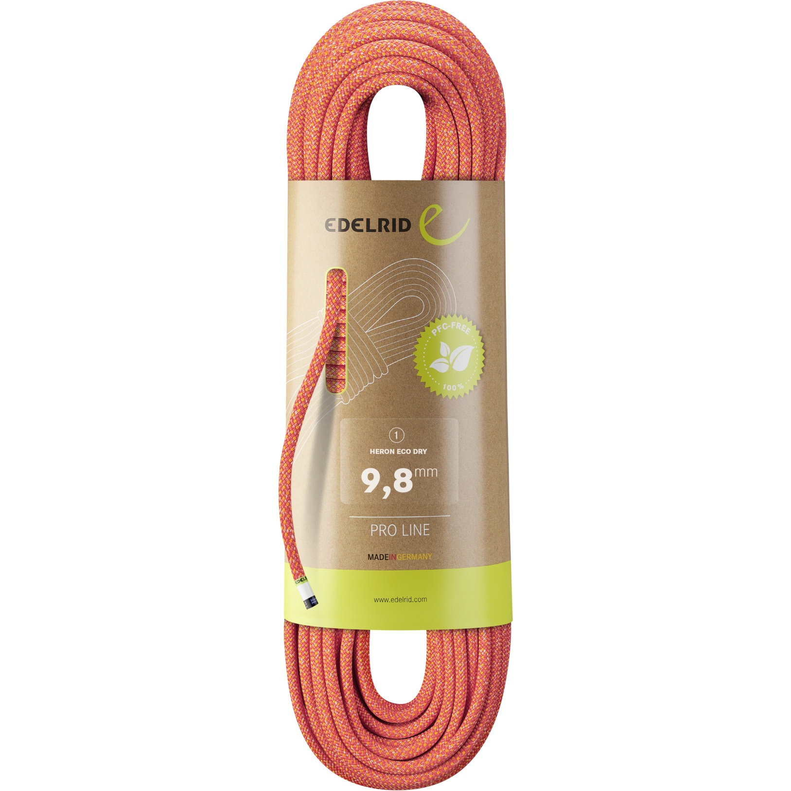 Picture of Edelrid Heron Eco Dry 9,8mm Rope - 60m - fire