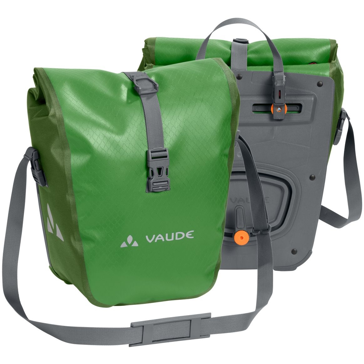 Productfoto van Vaude Aqua Voorwiel Fietstas (Paar) 2x14L - parrot green