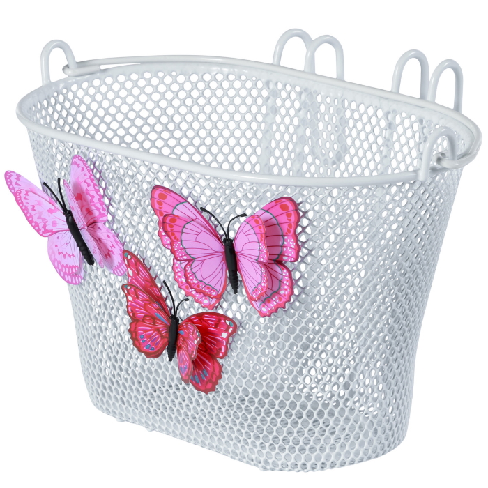 Produktbild von Basil Jasmin Butterfly Kinder-Fahrradkorb - weiß