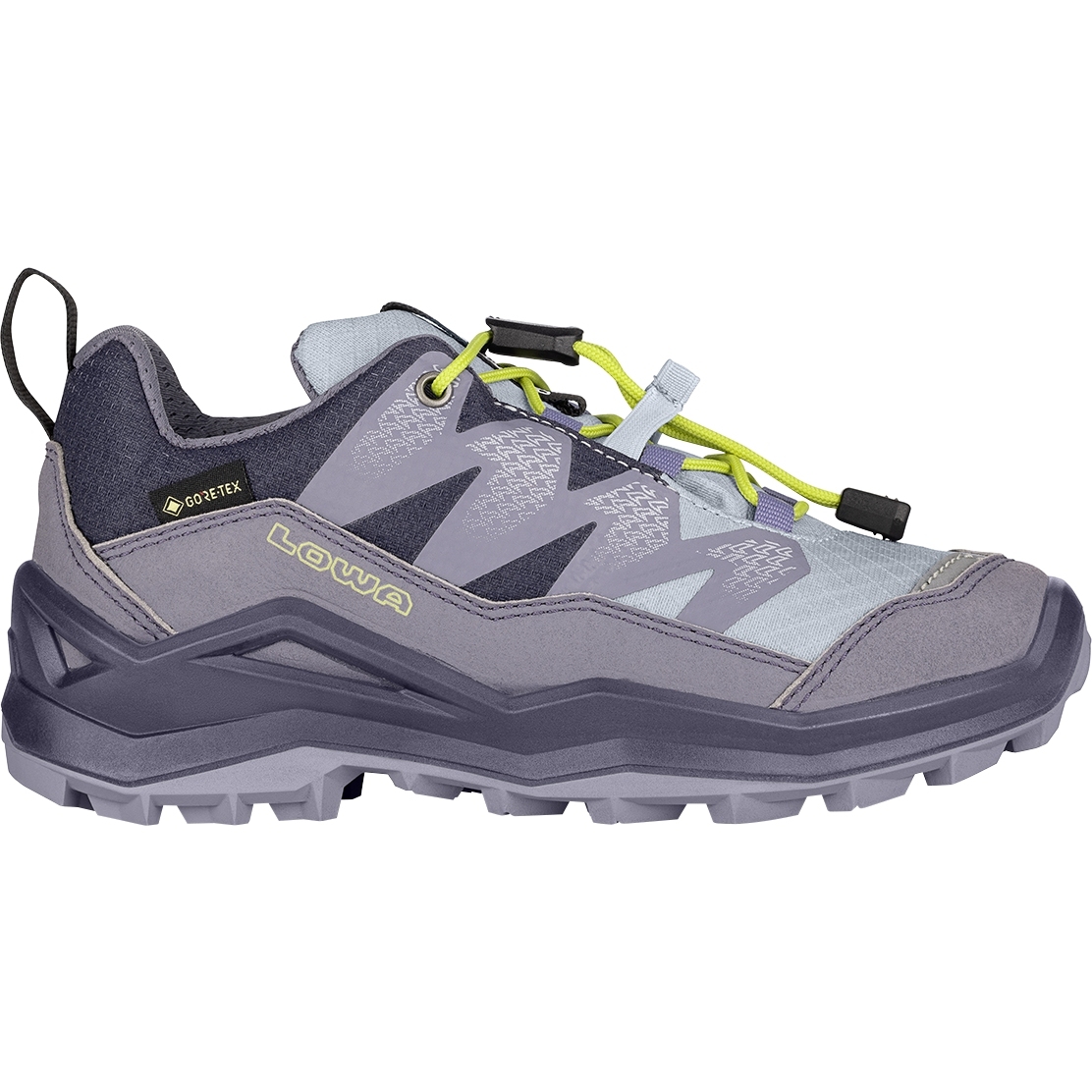 Кроссовки LOWA Maddox Pro GTX Lo Junior Shoes для детей - сиреневый/сливовый (размер 23-35)