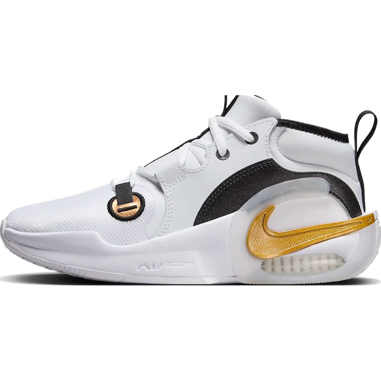 Photo produit de Nike Chaussures Basketball Enfants - Nike Air Zoom Crossover 2 - white/black/tint/metallic gold FB2689-100
