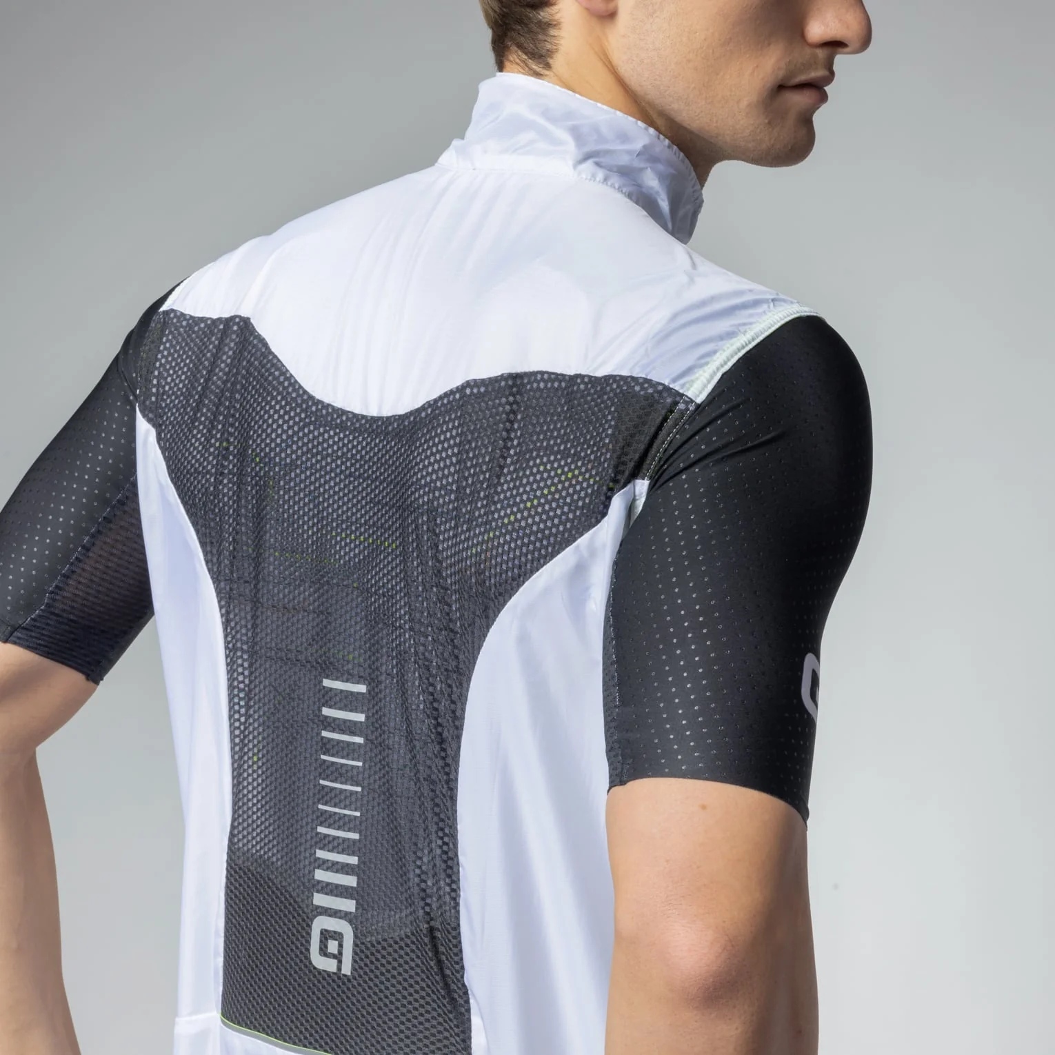Gilet Ciclismo Miloto Uomo – Strato Base Senza Maniche, Bianco, Tessuto Jersey Traspirante Protezione Solare - 3
