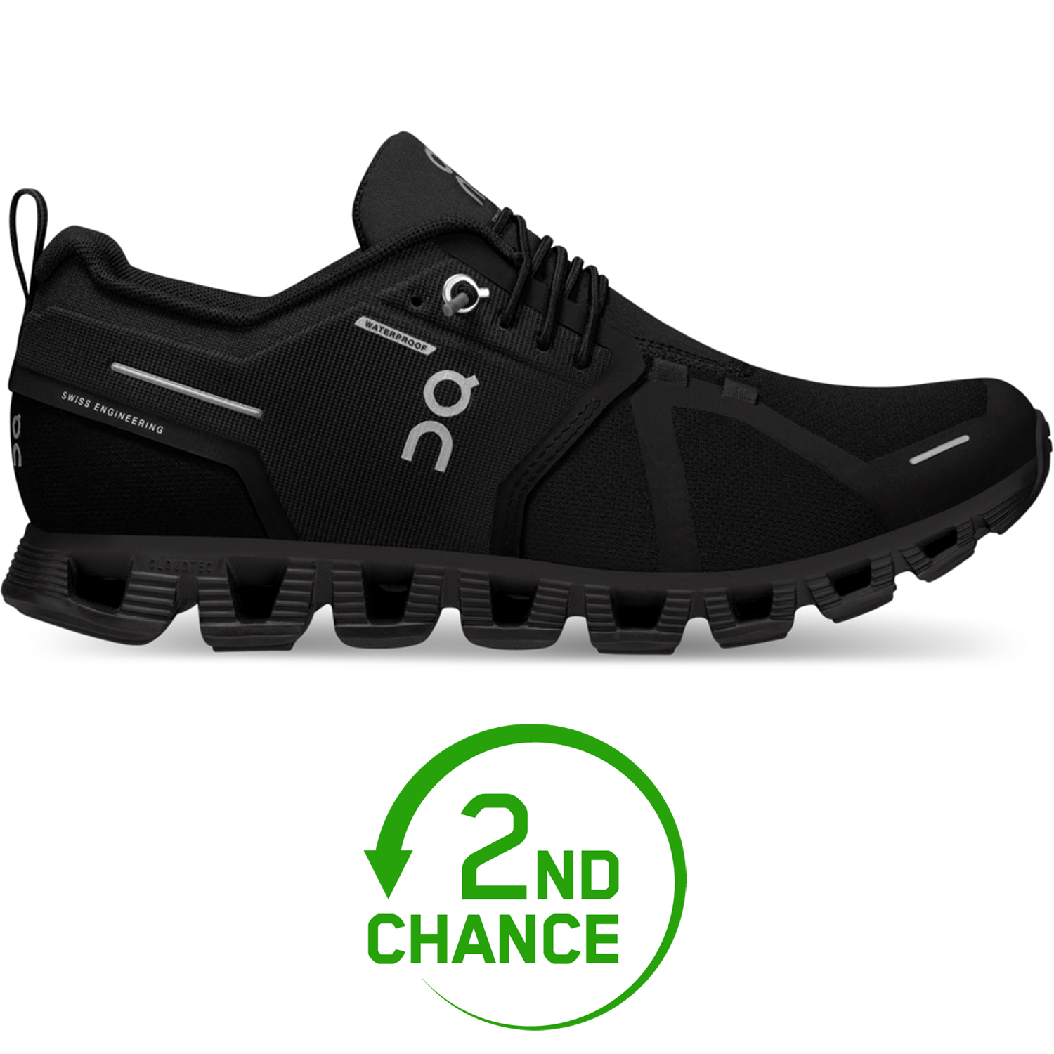 Picture of On Cloud 5 Waterproof Shoes Women - All Black - 2nd Choice