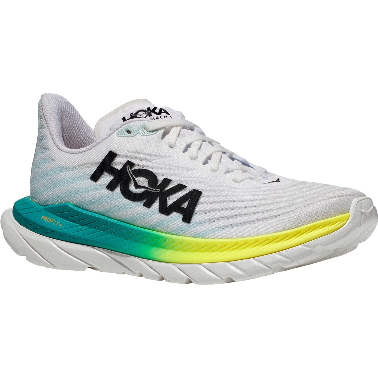 Hoka Mach 5 Running Shoes - white / blue glass | BIKE24