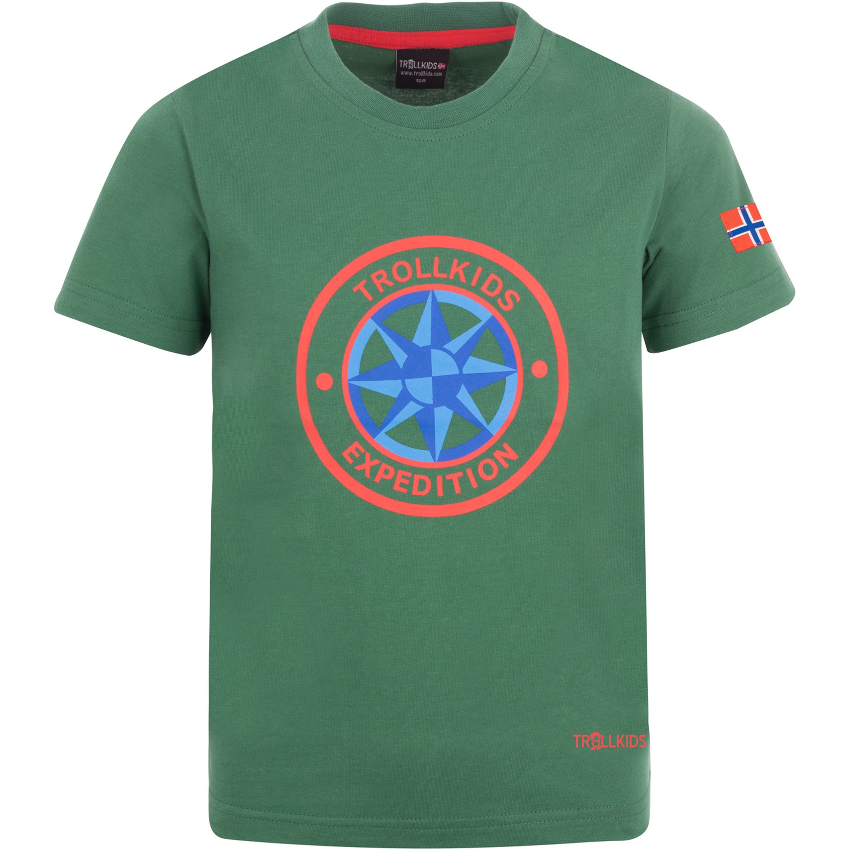 Image of Trollkids Windrose Kids T-Shirt - dark green