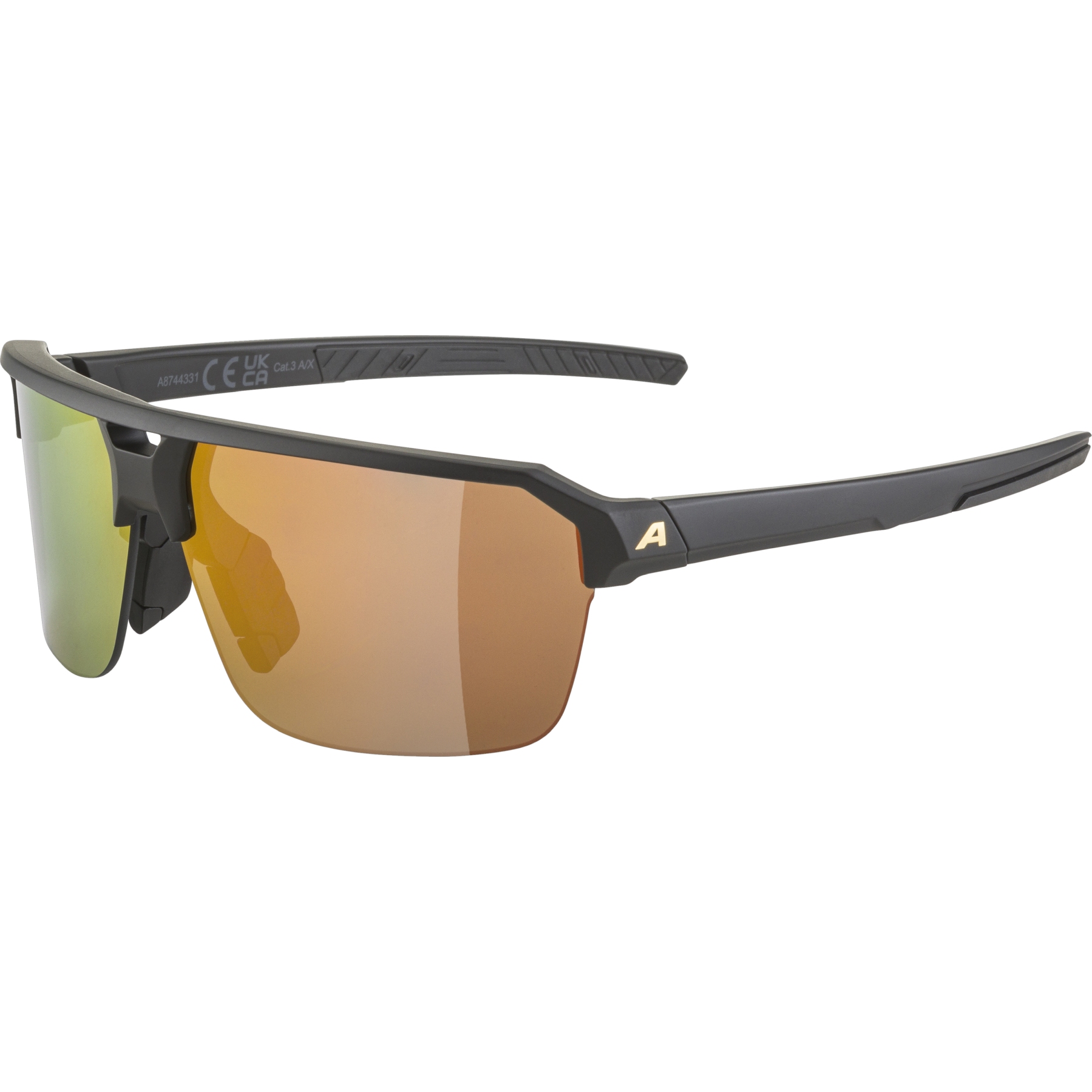 Produktbild von Alpina Swift HR Brille - black-gold matt/gold mirror