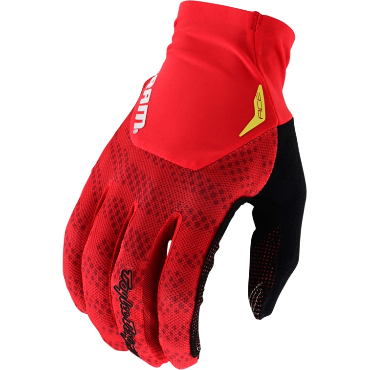 Picture of Troy Lee Designs ACE Gloves - Sram Shifted Fiery Red