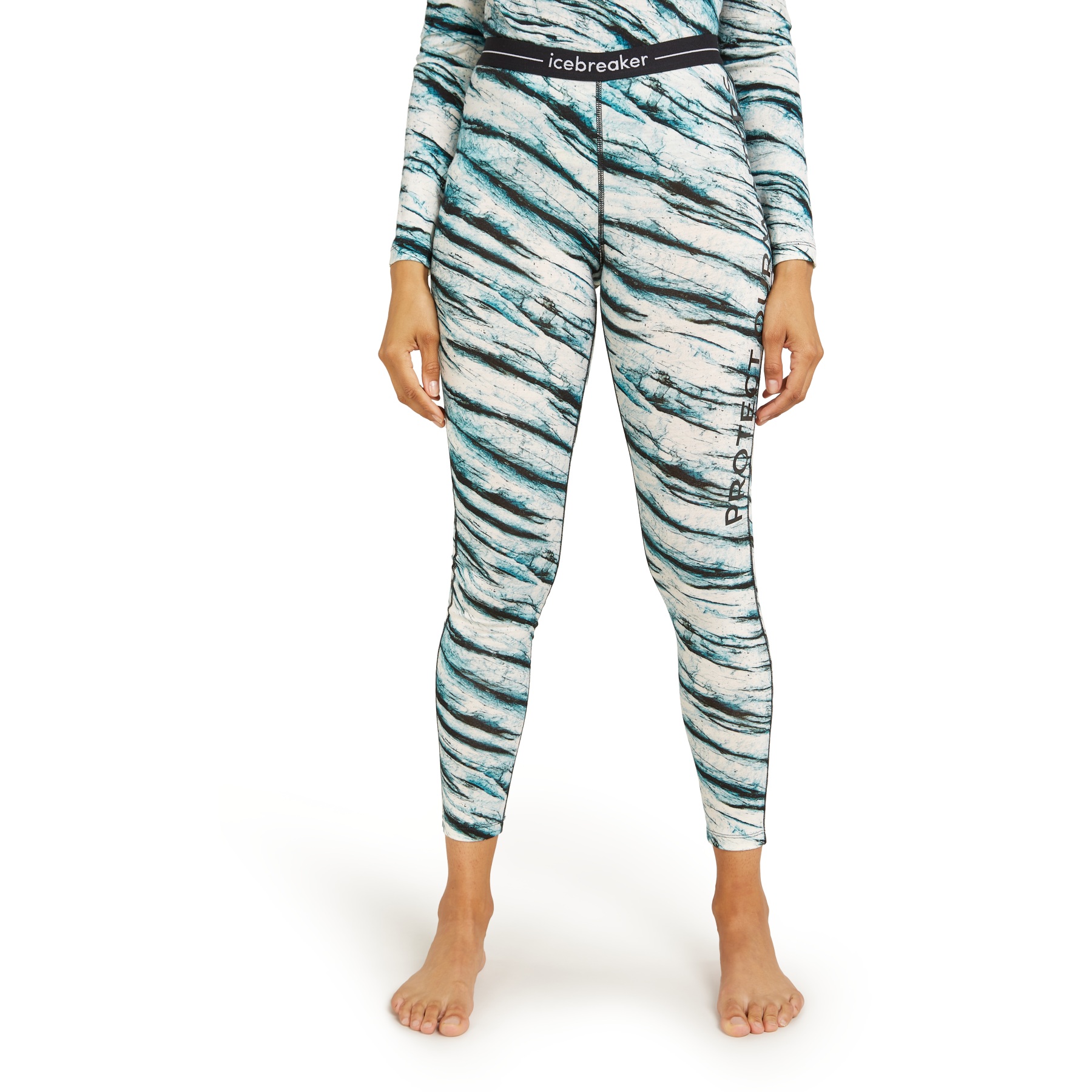 Immagine di Icebreaker Legging Donna - Merino 200 Oasis Protect Our Winter AOP - Snow AOP
