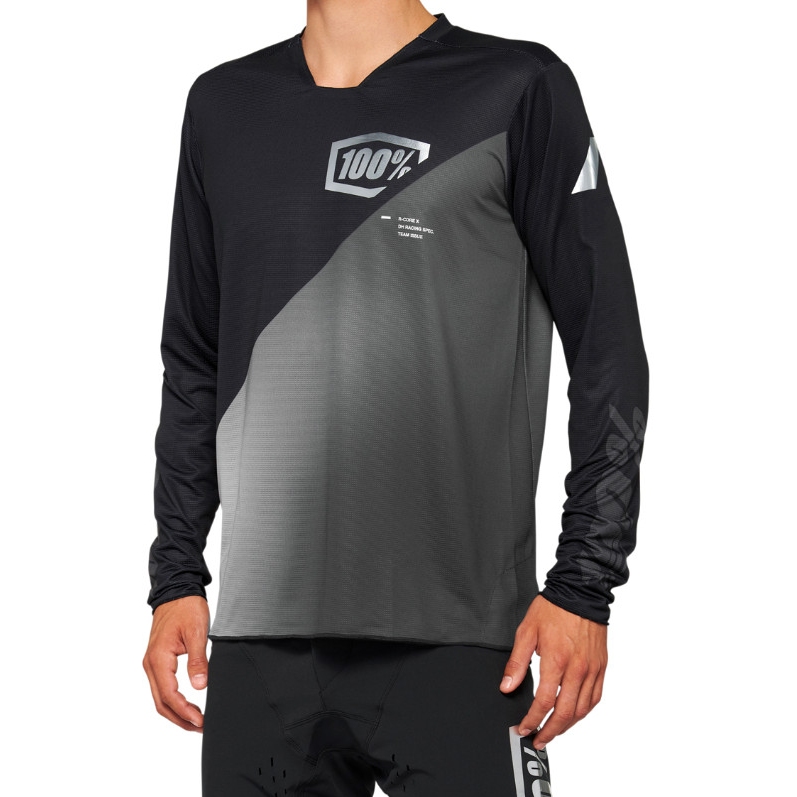 Picture of 100% R-Core X Long Sleeve Jersey - black/grey