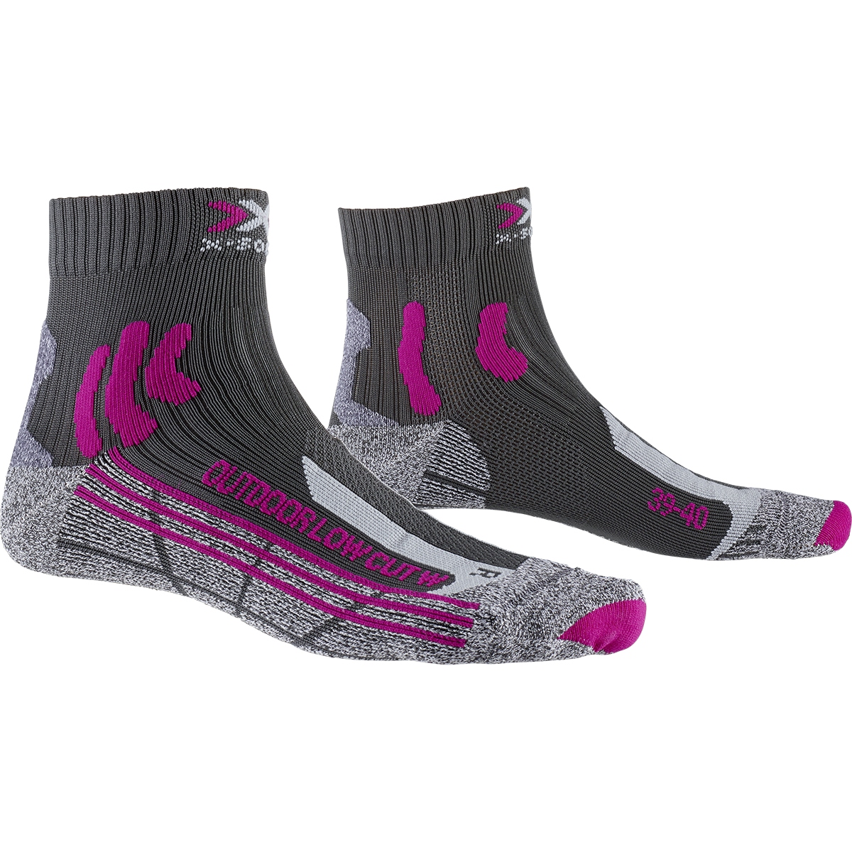 Produktbild von X-Socks Trek Outdoor Low Cut Socken für Damen - anthracite/fuchsia